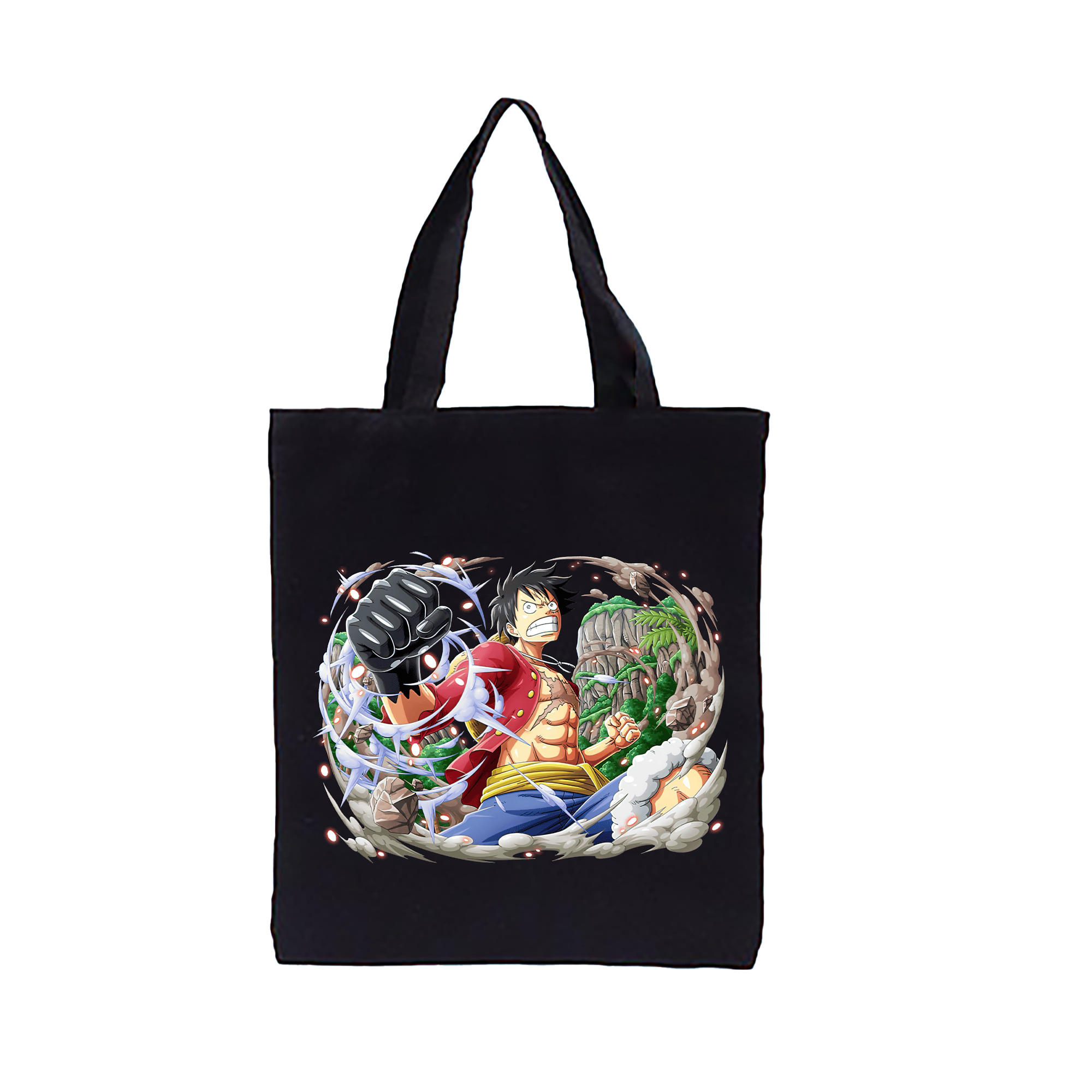 ワンピース モンキー・D・ルフィ ONE PIECE Monkey D. Luffy 縦型キャンバス生地手提げバッグ　トートバッグ