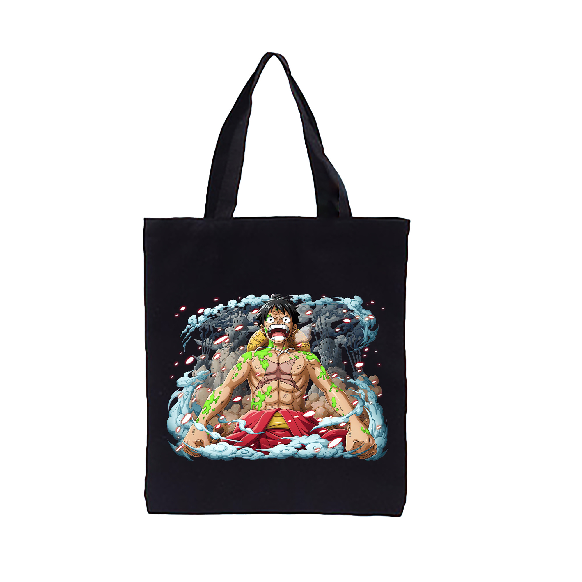 ワンピース モンキー・D・ルフィ ONE PIECE Monkey D. Luffy 縦型キャンバス生地手提げバッグ　トートバッグ