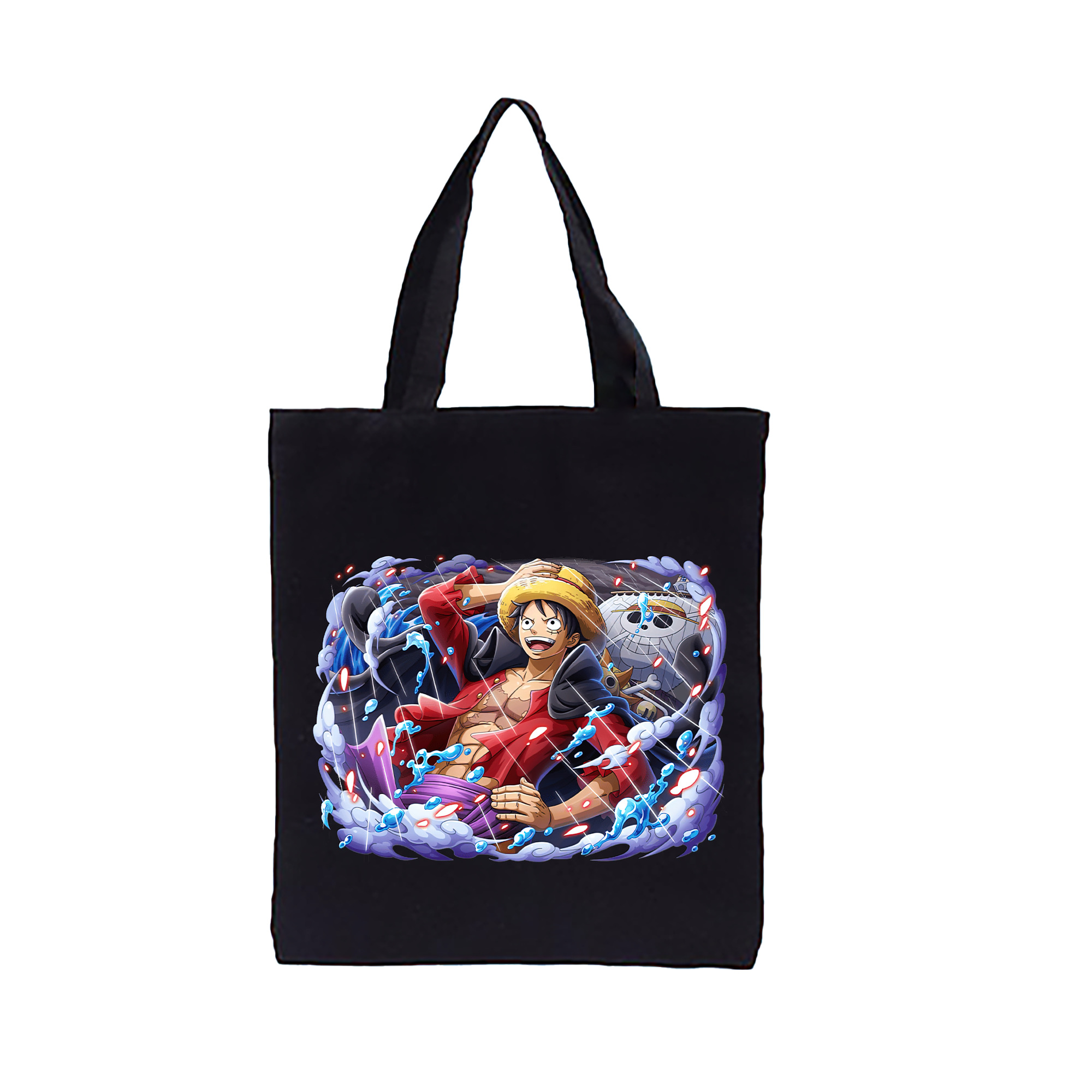 ワンピース モンキー・D・ルフィ ONE PIECE Monkey D. Luffy 縦型キャンバス生地手提げバッグ　トートバッグ