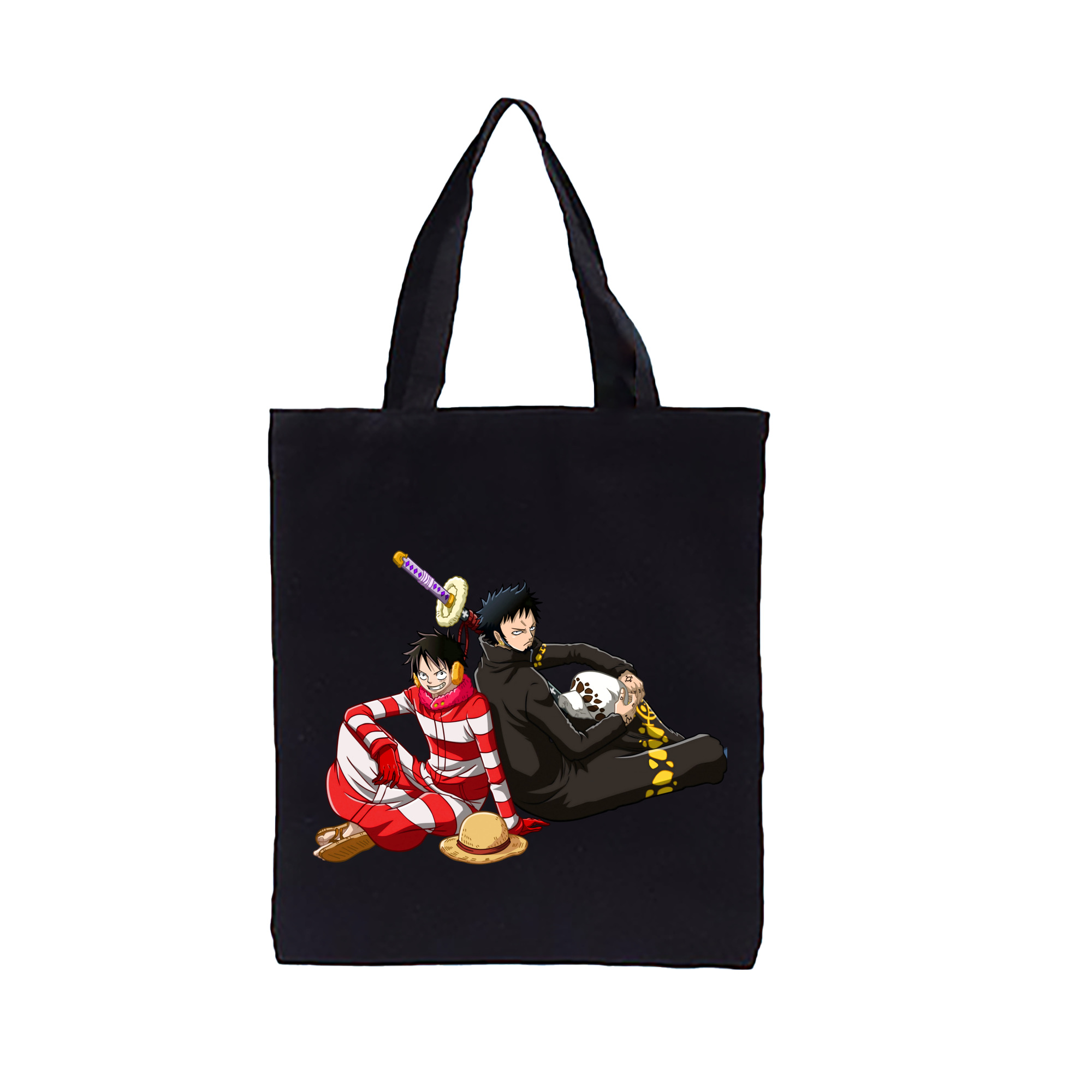 ワンピース モンキー・D・ルフィ ONE PIECE Monkey D. Luffy 縦型キャンバス生地手提げバッグ　トートバッグ