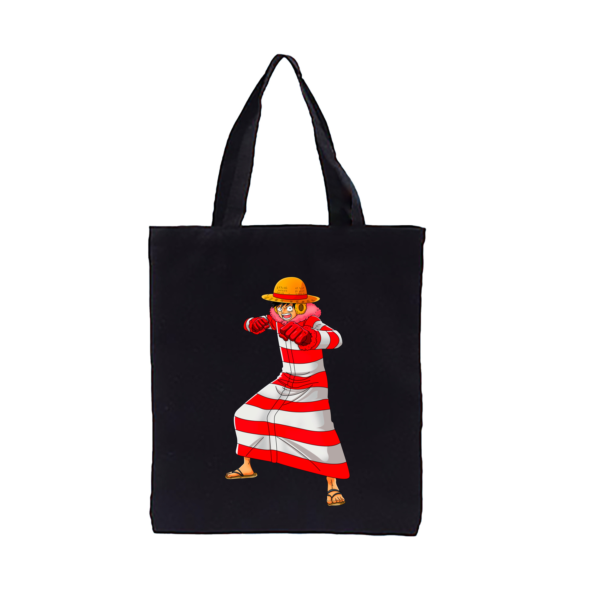 ワンピース モンキー・D・ルフィ ONE PIECE Monkey D. Luffy 縦型キャンバス生地手提げバッグ　トートバッグ