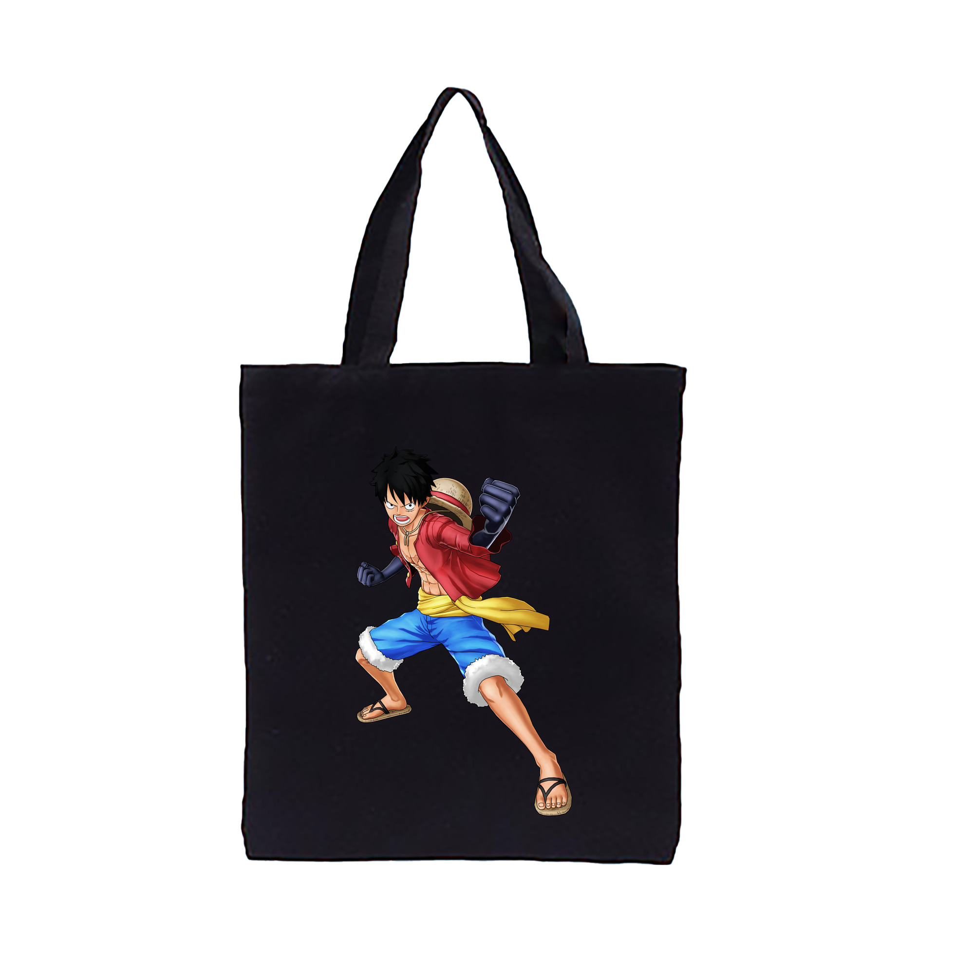 ワンピース モンキー・D・ルフィ ONE PIECE Monkey D. Luffy 縦型キャンバス生地手提げバッグ　トートバッグ