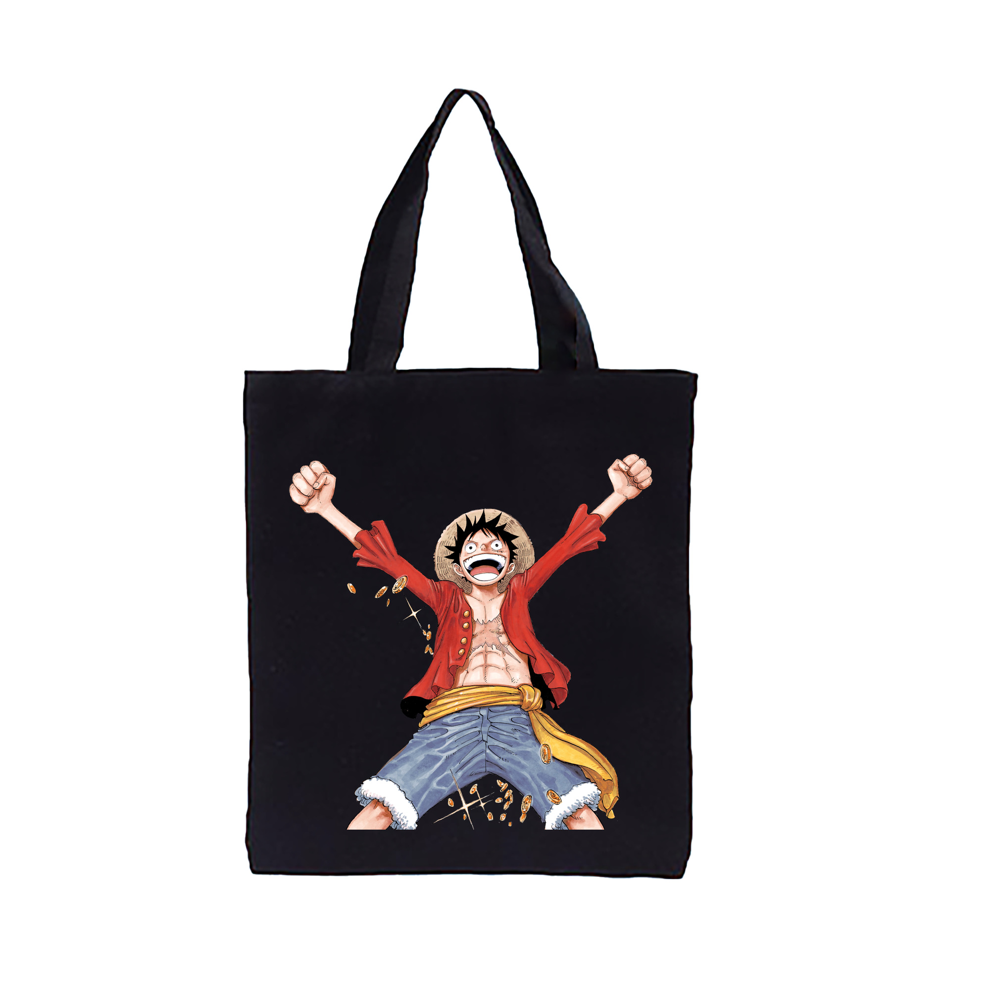 ワンピース モンキー・D・ルフィ ONE PIECE Monkey D. Luffy 縦型キャンバス生地手提げバッグ　トートバッグ