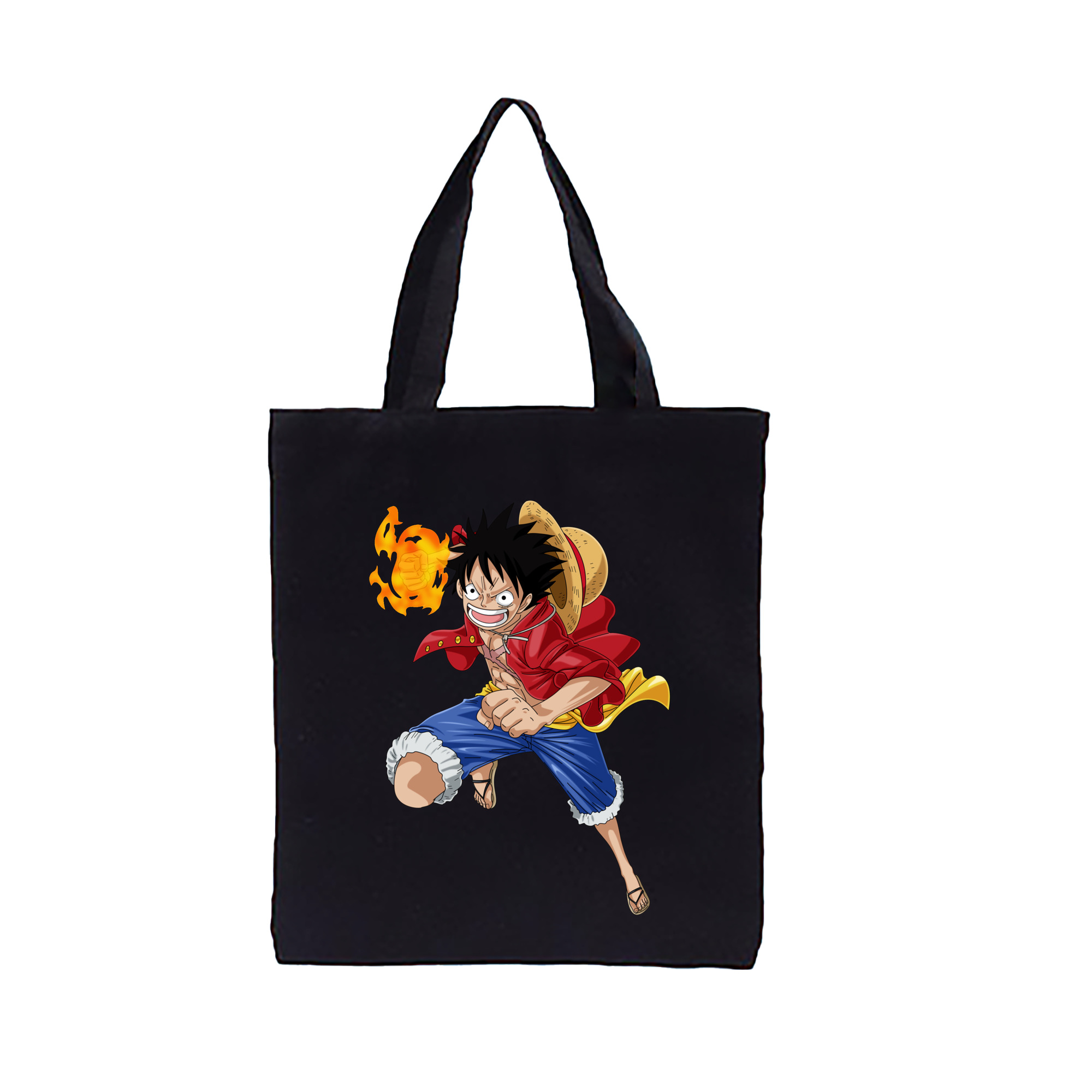 ワンピース モンキー・D・ルフィ ONE PIECE Monkey D. Luffy 縦型キャンバス生地手提げバッグ　トートバッグ