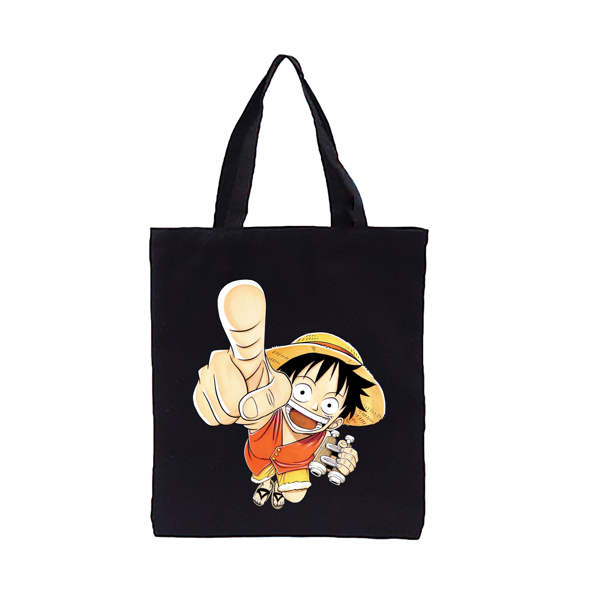 ワンピース モンキー・D・ルフィ ONE PIECE Monkey D. Luffy 縦型キャンバス生地手提げバッグ　トートバッグ