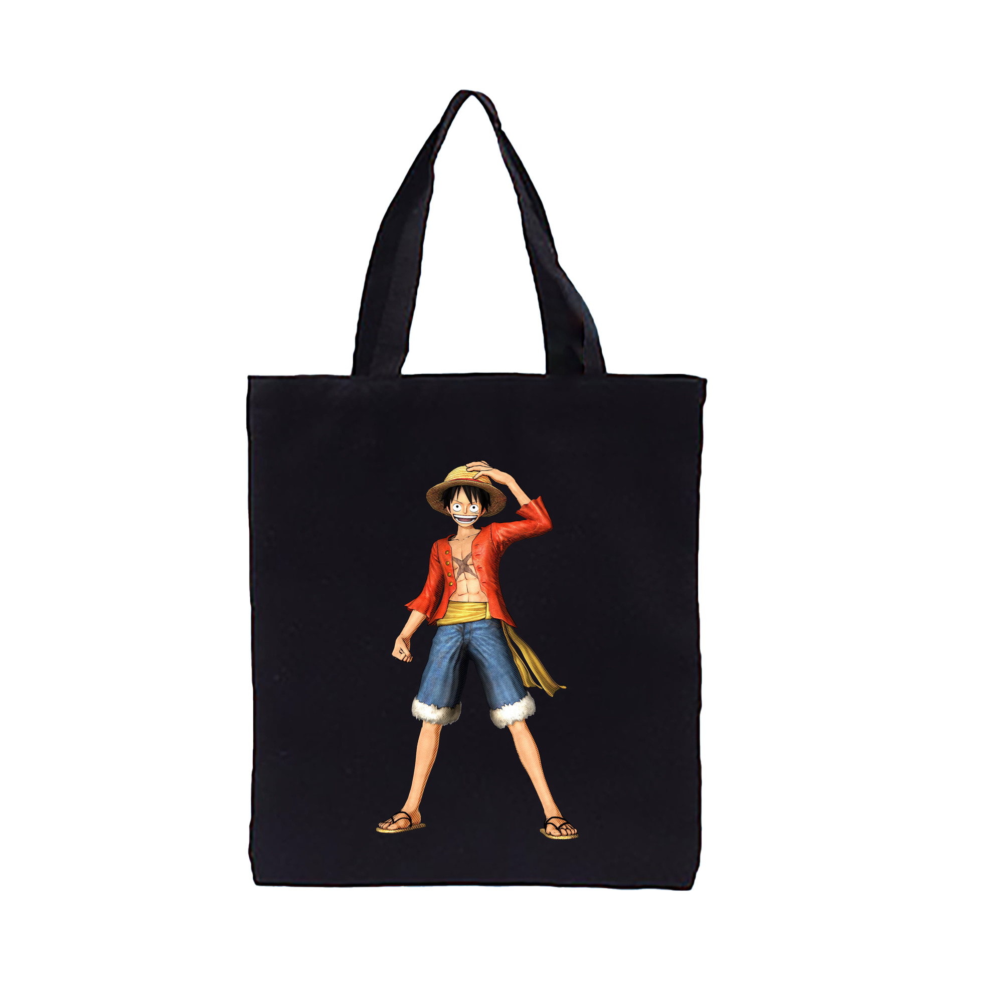 ワンピース モンキー・D・ルフィ ONE PIECE Monkey D. Luffy 縦型キャンバス生地手提げバッグ　トートバッグ