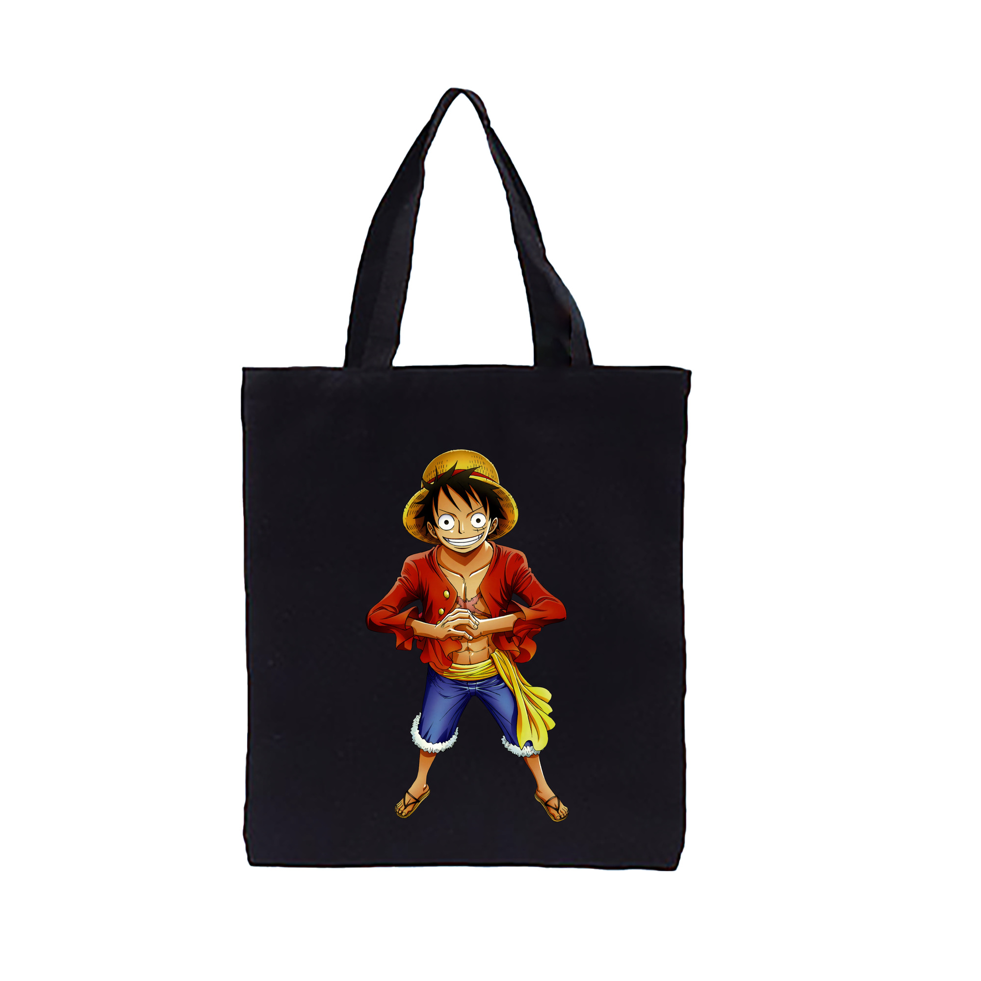 ワンピース モンキー・D・ルフィ ONE PIECE Monkey D. Luffy 縦型キャンバス生地手提げバッグ　トートバッグ