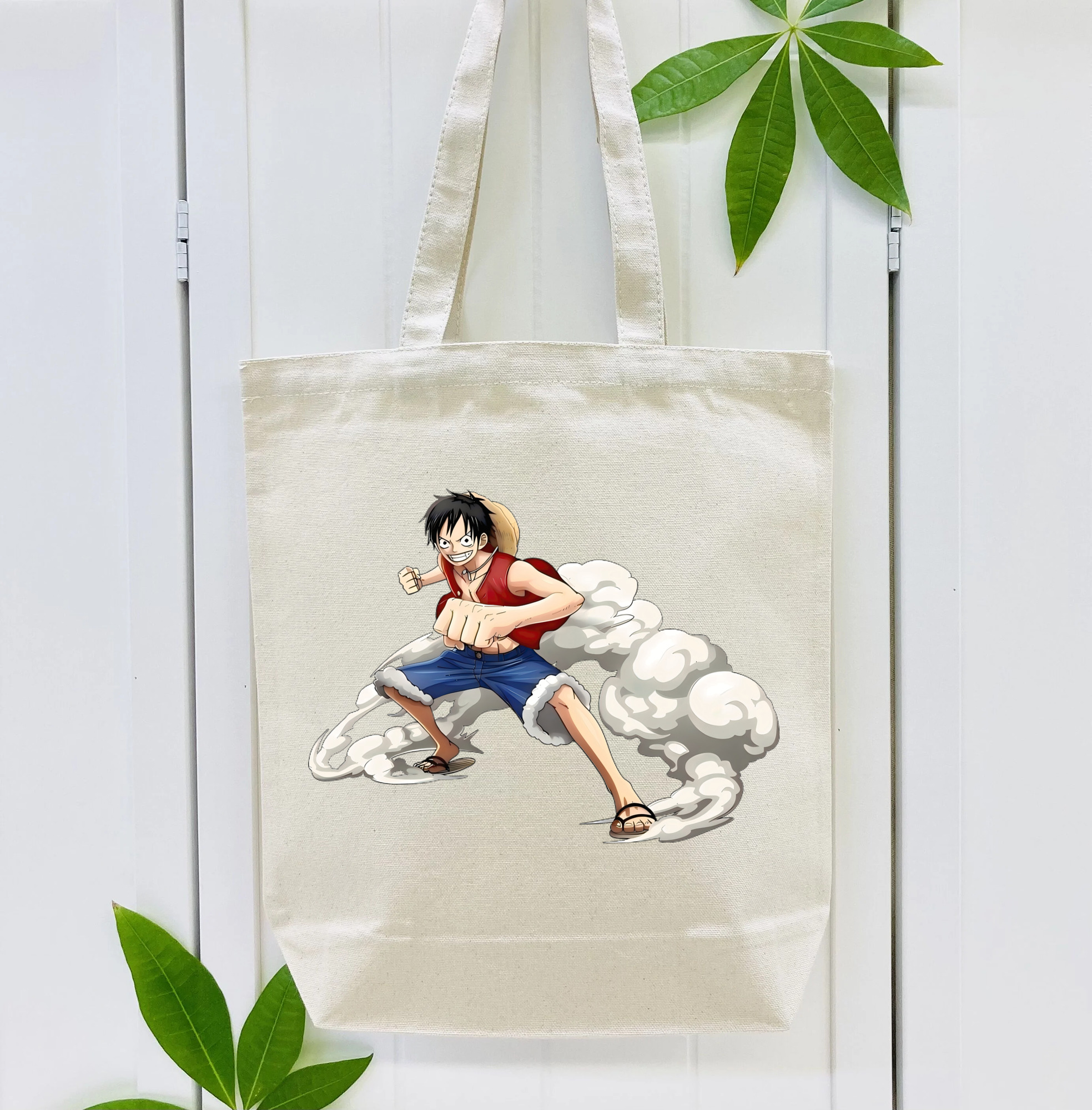 ワンピース モンキー・D・ルフィ ONE PIECE Monkey D. Luffy 縦型キャンバス生地手提げバッグ　トートバッグ