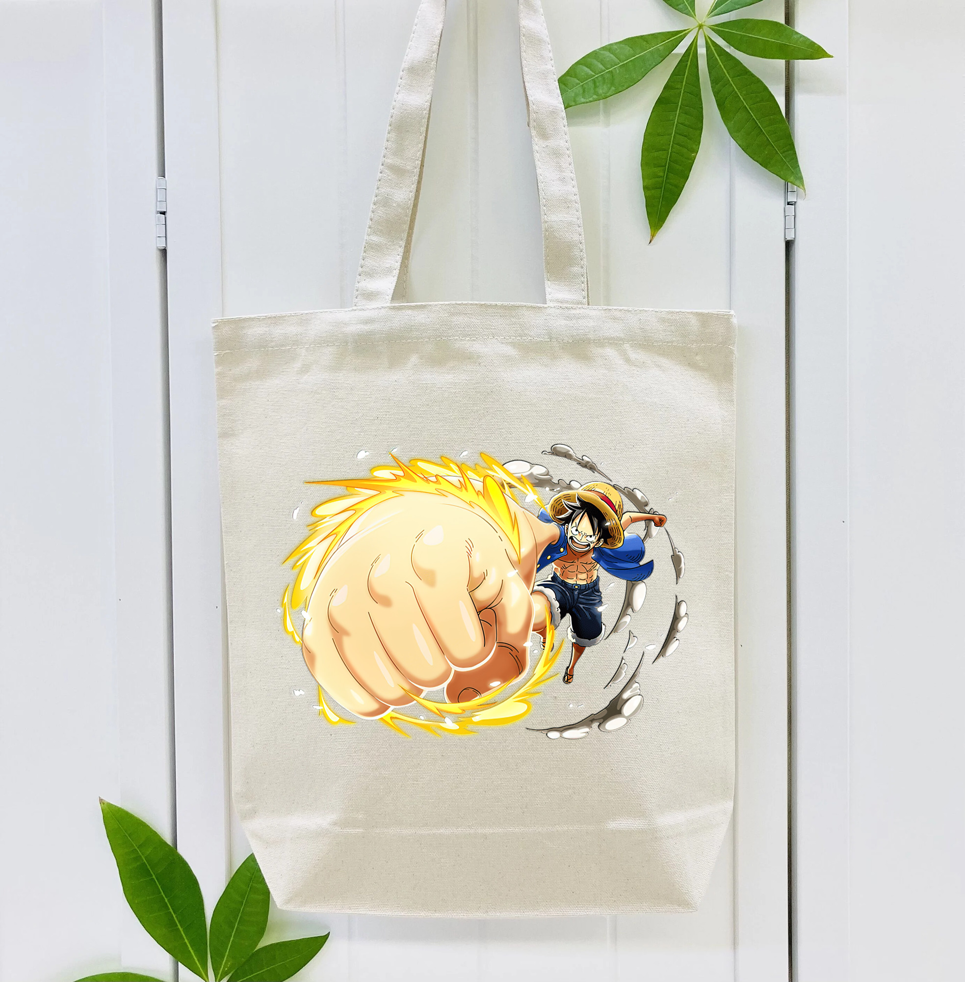 ワンピース モンキー・D・ルフィ ONE PIECE Monkey D. Luffy 縦型キャンバス生地手提げバッグ　トートバッグ