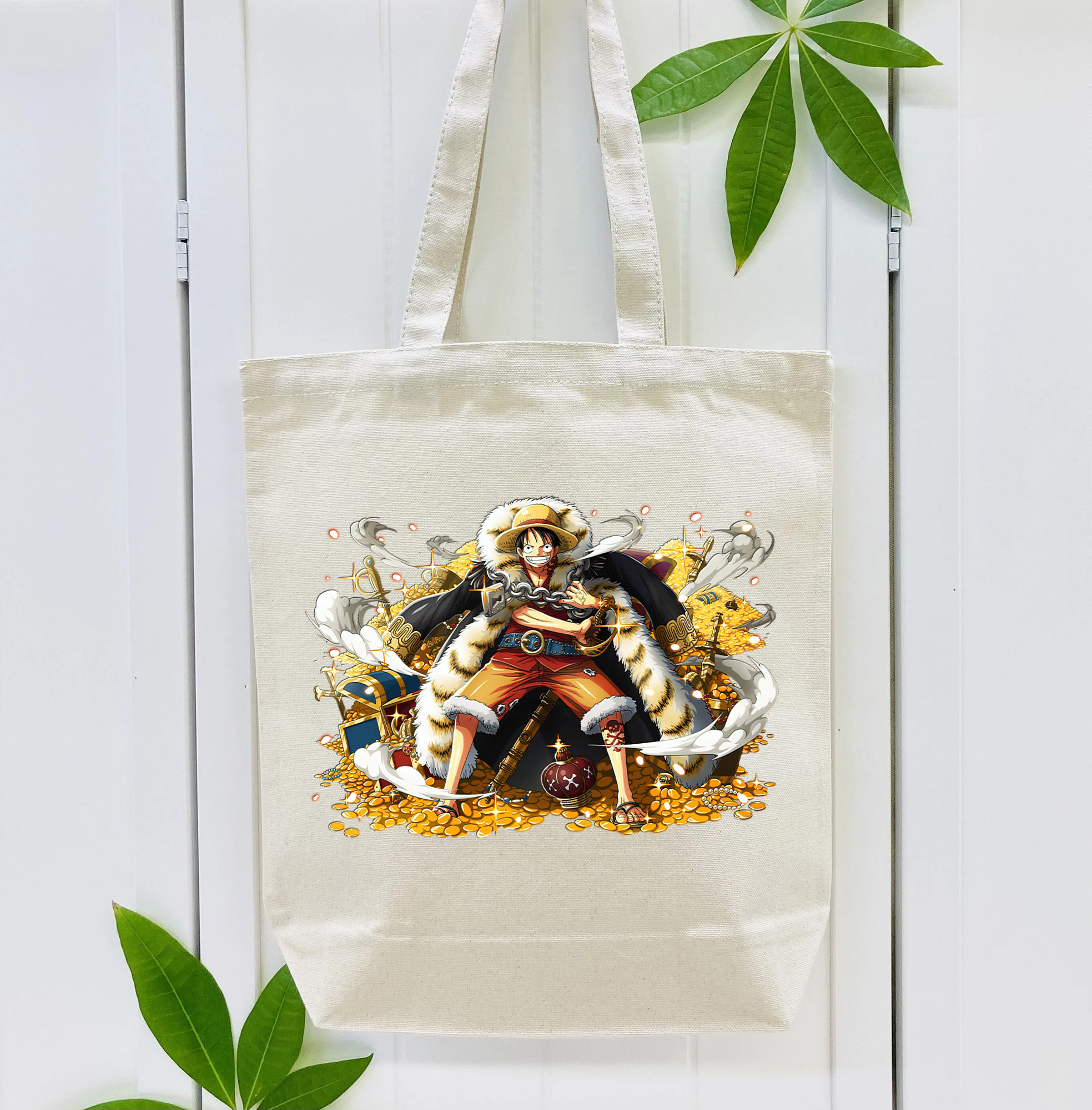 ワンピース モンキー・D・ルフィ ONE PIECE Monkey D. Luffy 縦型キャンバス生地手提げバッグ　トートバッグ