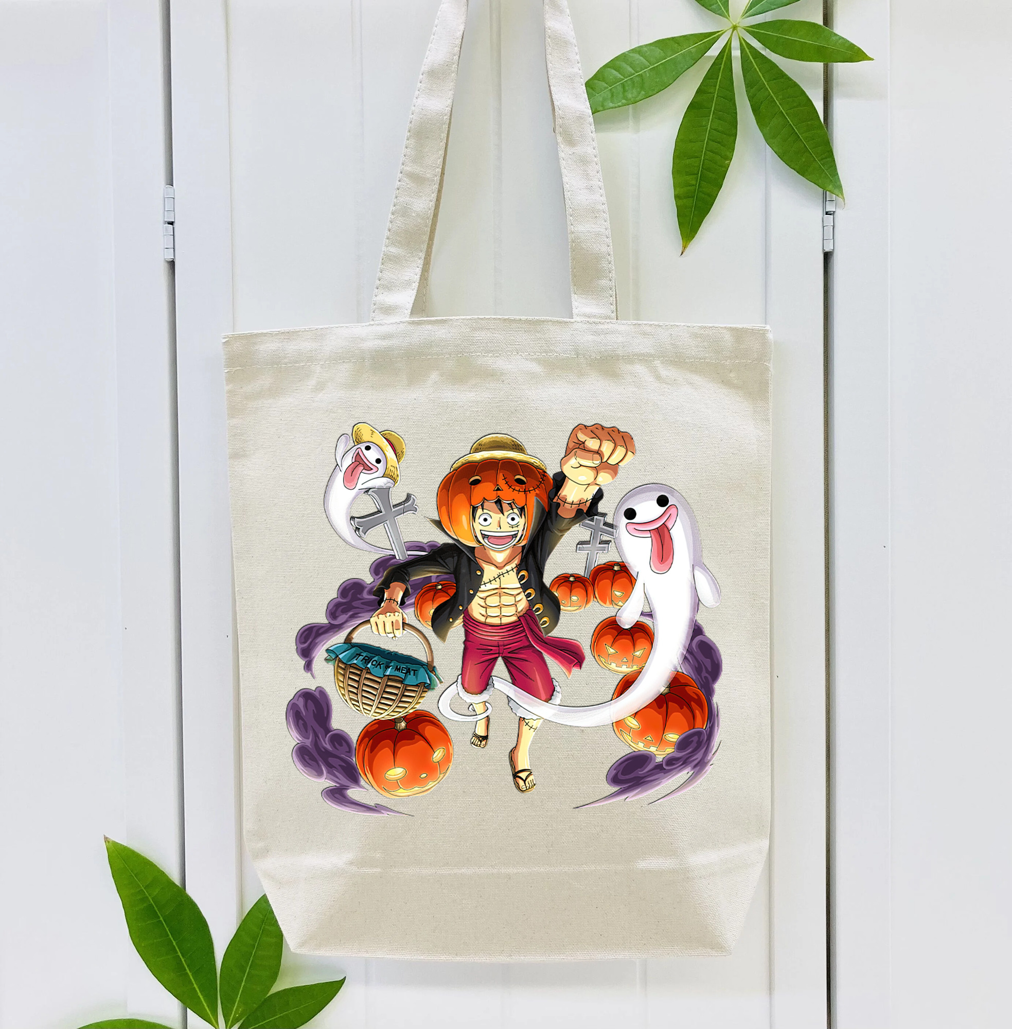 ワンピース モンキー・D・ルフィ ONE PIECE Monkey D. Luffy 縦型キャンバス生地手提げバッグ　トートバッグ