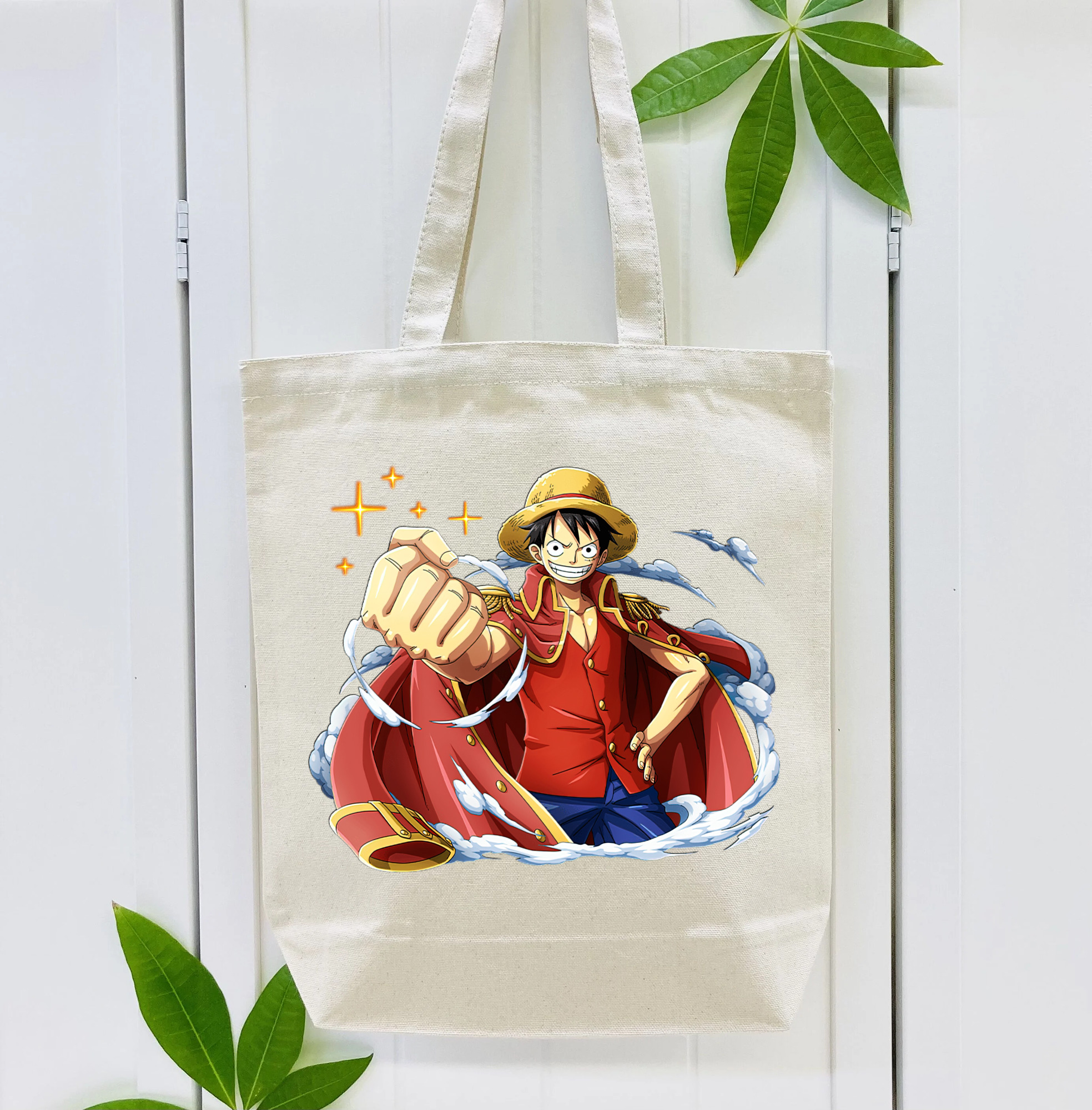 ワンピース モンキー・D・ルフィ ONE PIECE Monkey D. Luffy 縦型キャンバス生地手提げバッグ　トートバッグ