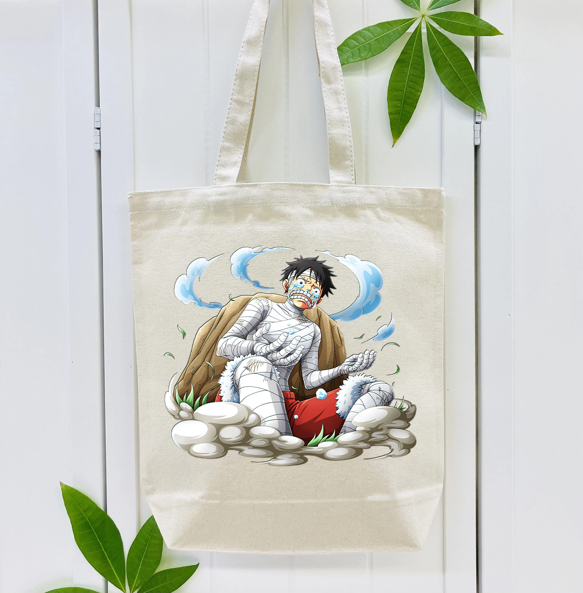 ワンピース モンキー・D・ルフィ ONE PIECE Monkey D. Luffy 縦型キャンバス生地手提げバッグ　トートバッグ