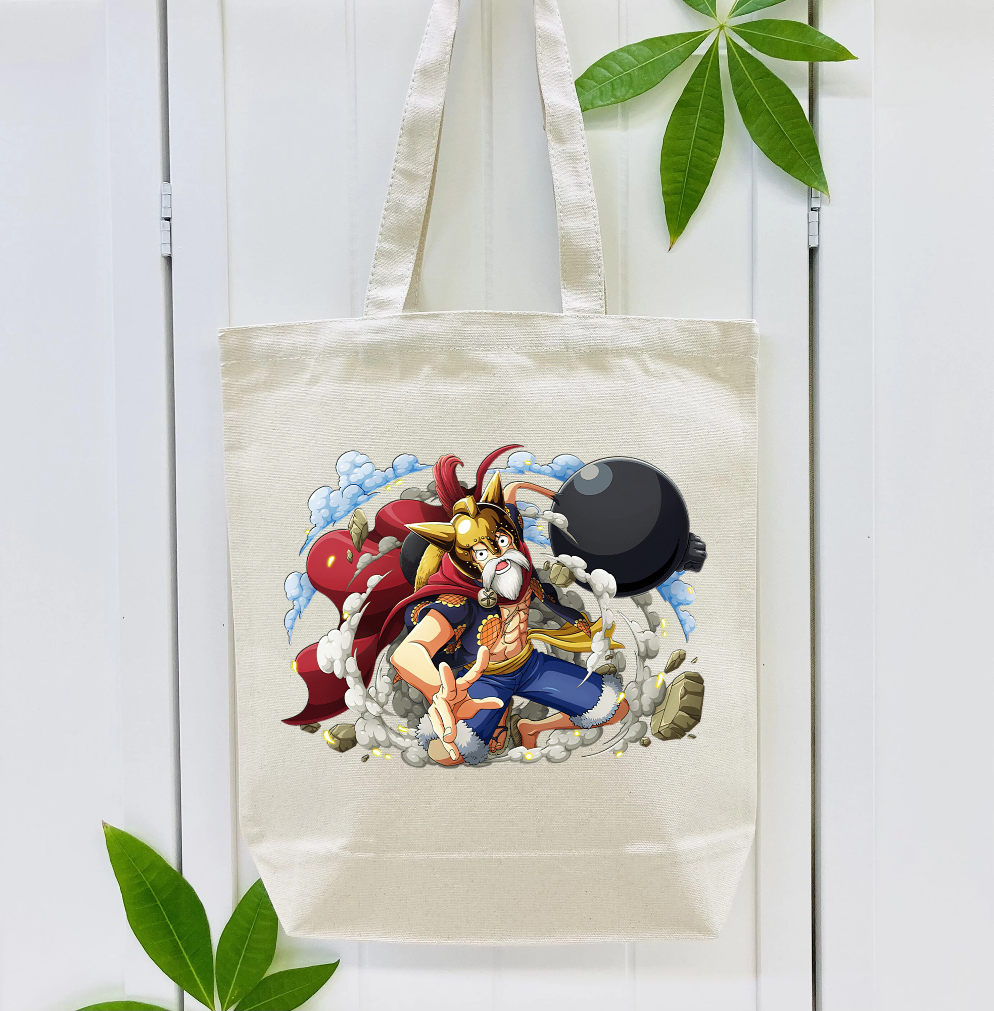 ワンピース モンキー・D・ルフィ ONE PIECE Monkey D. Luffy 縦型キャンバス生地手提げバッグ　トートバッグ