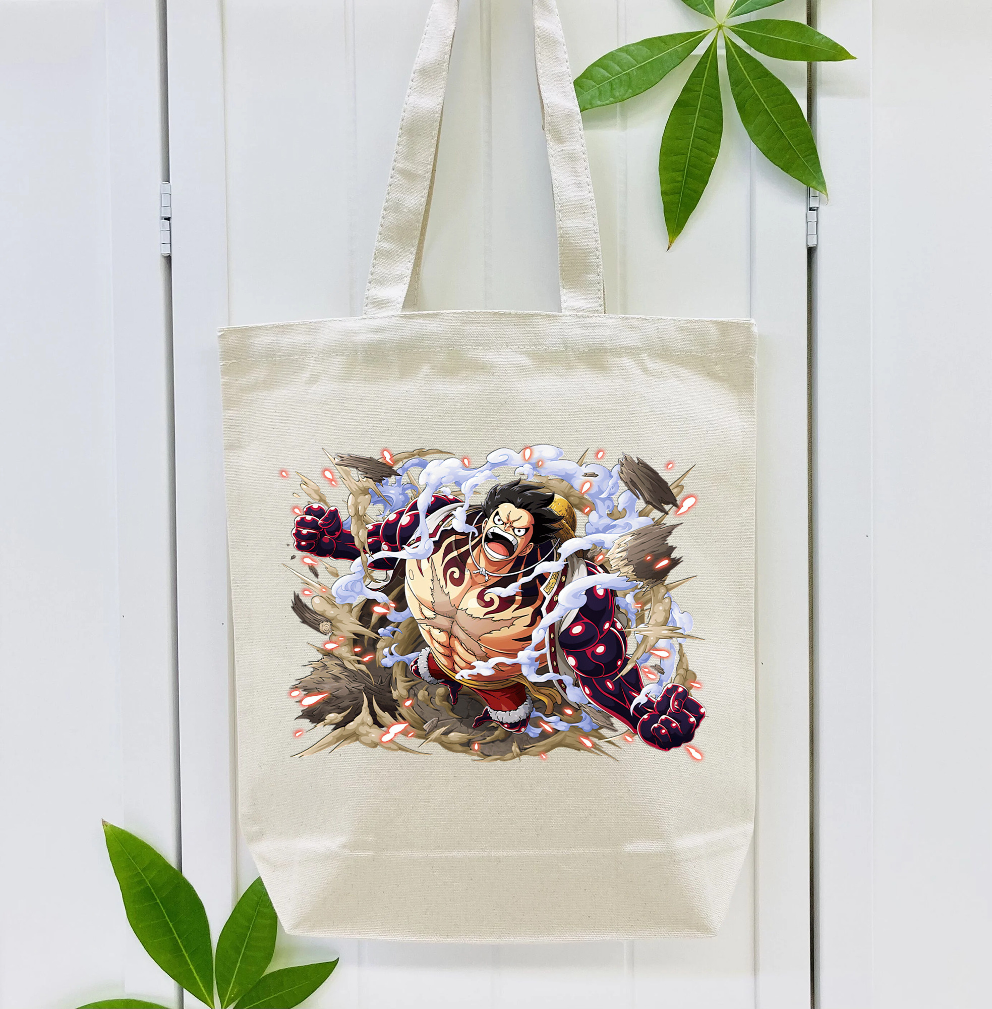 ワンピース モンキー・D・ルフィ ONE PIECE Monkey D. Luffy 縦型キャンバス生地手提げバッグ　トートバッグ