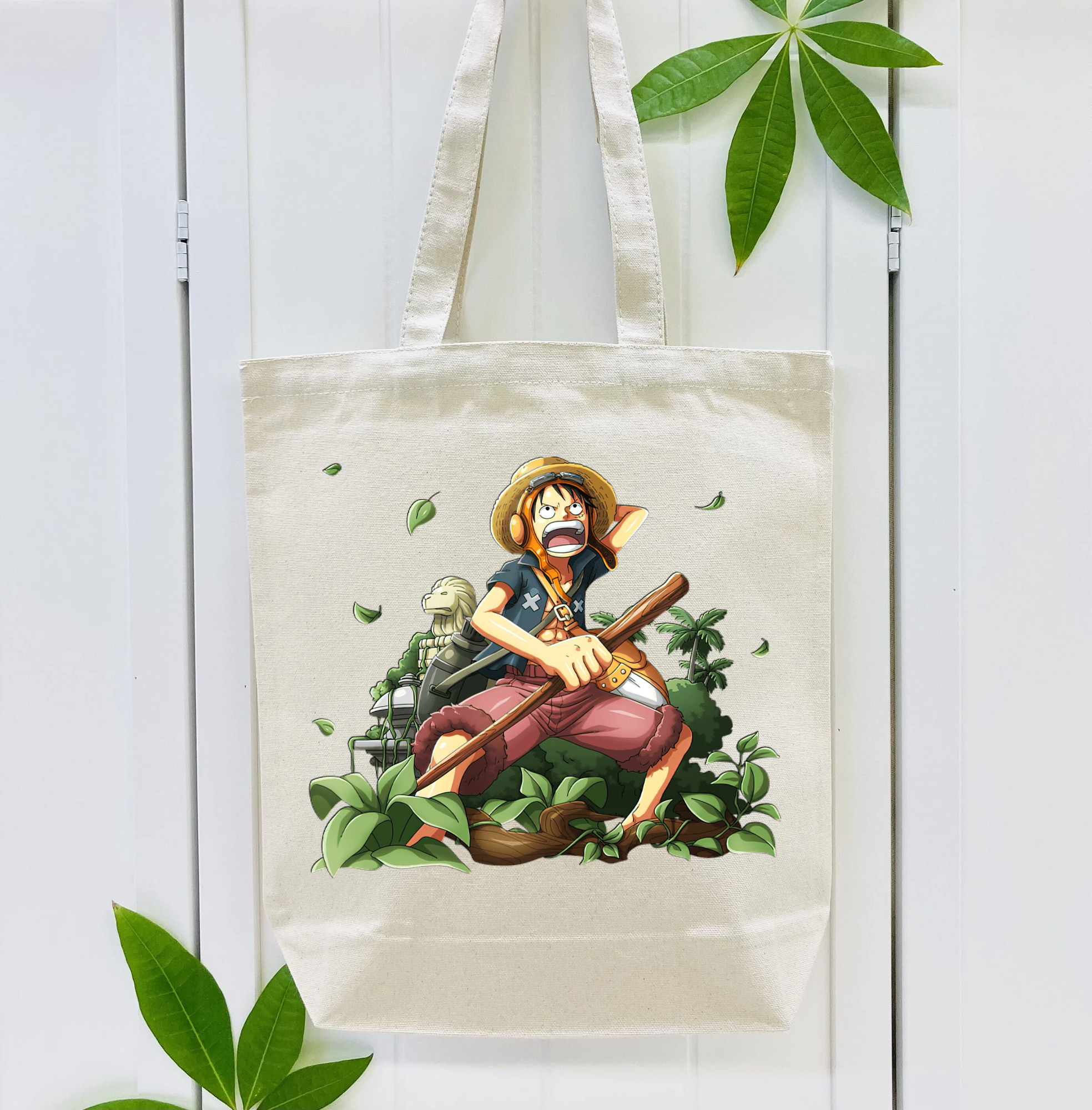 ワンピース モンキー・D・ルフィ ONE PIECE Monkey D. Luffy 縦型キャンバス生地手提げバッグ　トートバッグ