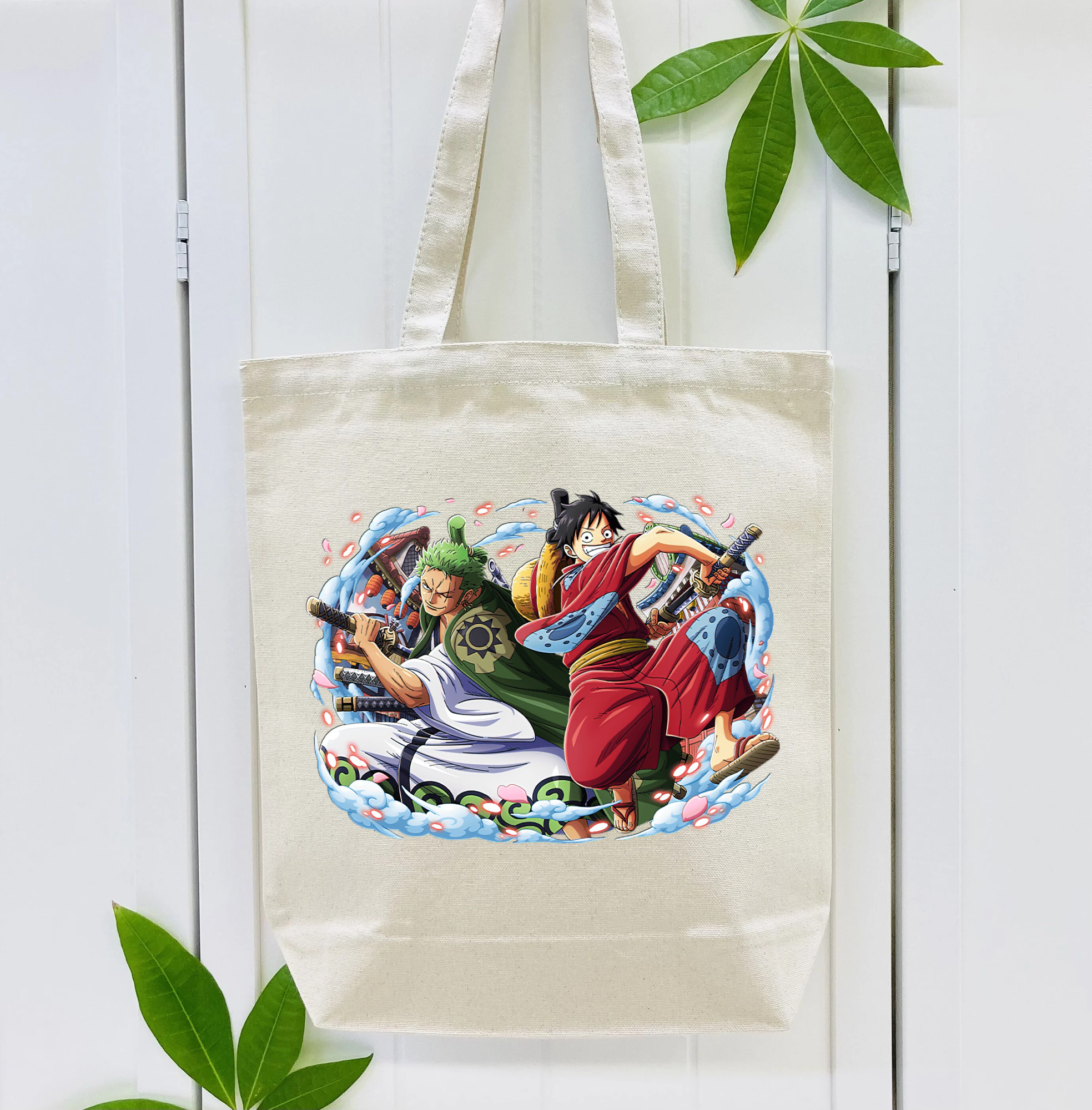 ワンピース モンキー・D・ルフィ ONE PIECE Monkey D. Luffy 縦型キャンバス生地手提げバッグ　トートバッグ