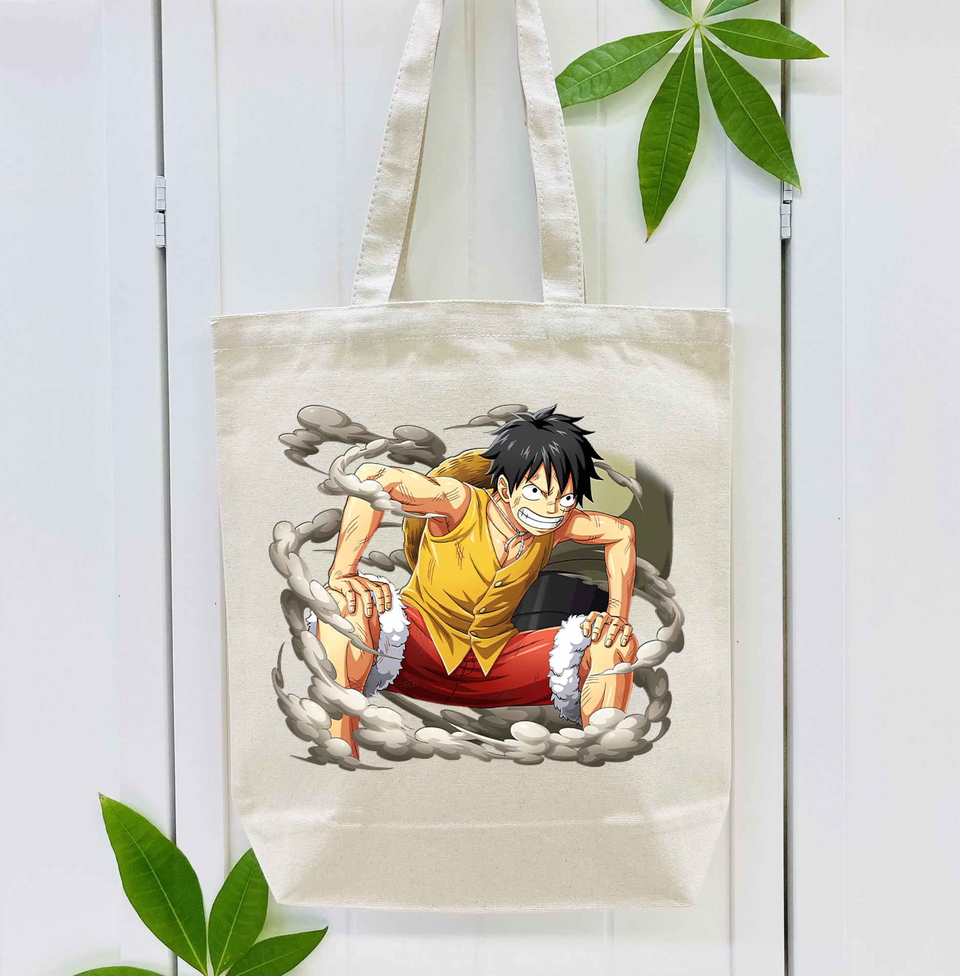 ワンピース モンキー・D・ルフィ ONE PIECE Monkey D. Luffy 縦型キャンバス生地手提げバッグ　トートバッグ
