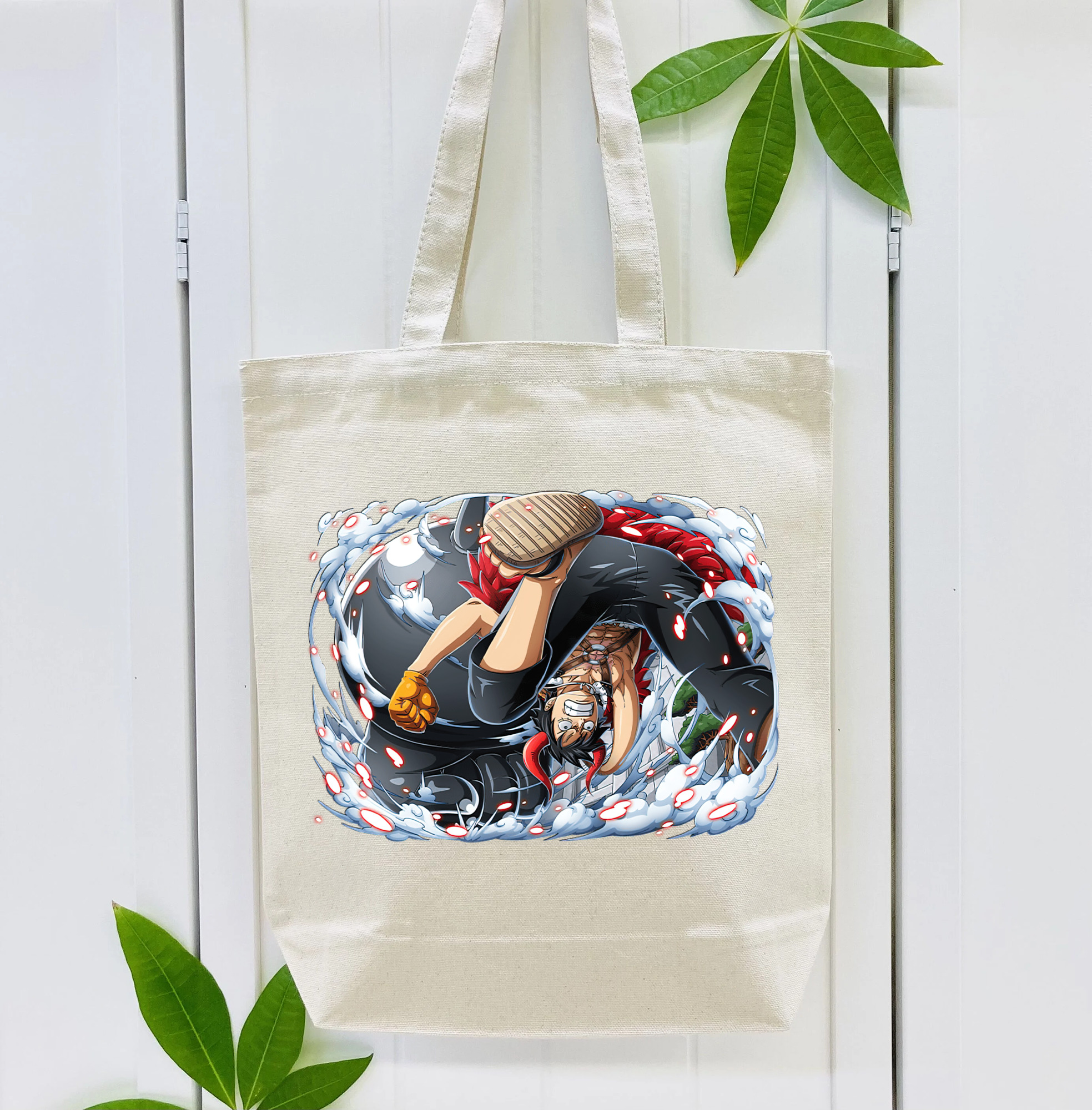 ワンピース モンキー・D・ルフィ ONE PIECE Monkey D. Luffy 縦型キャンバス生地手提げバッグ　トートバッグ