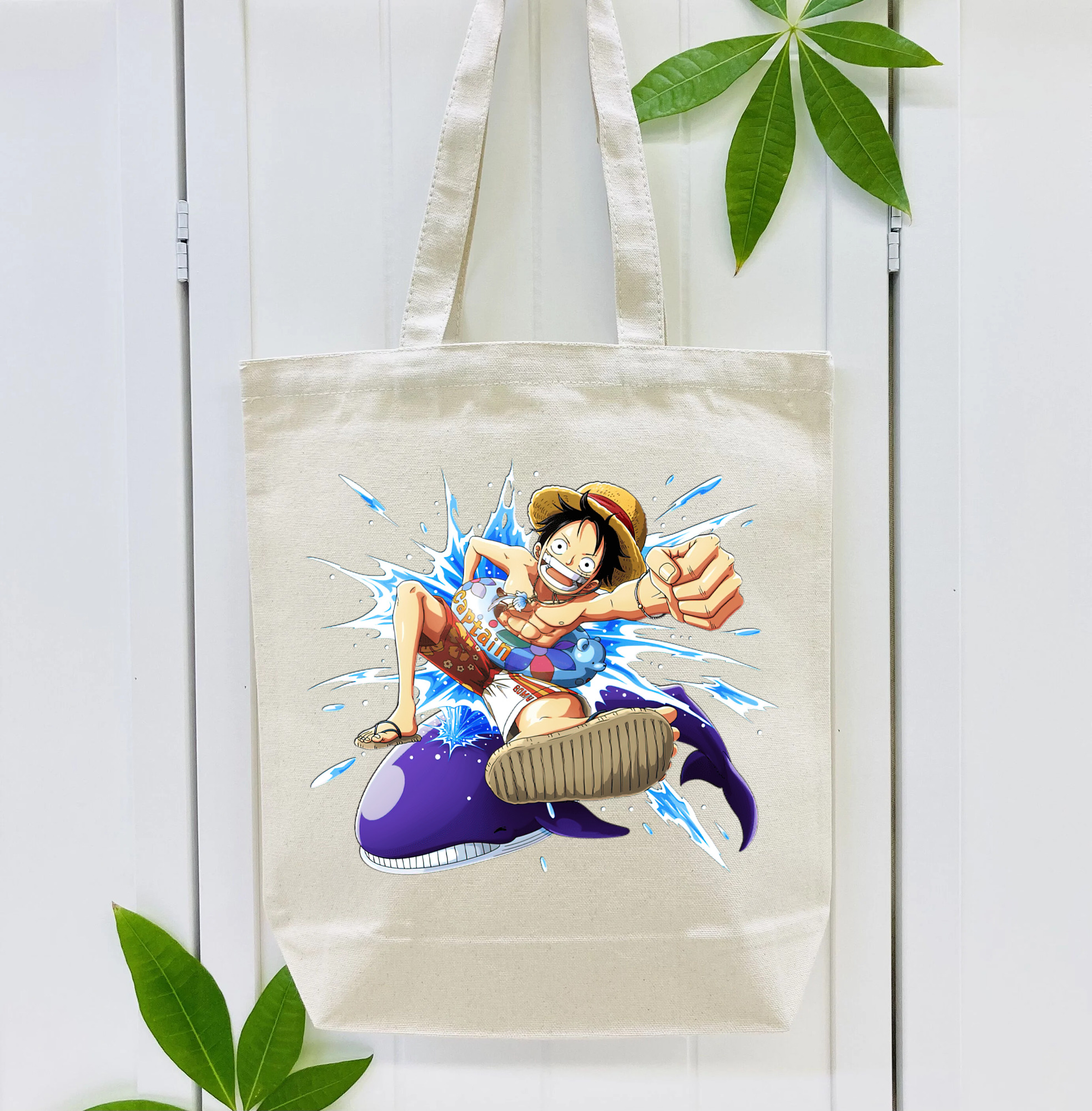ワンピース モンキー・D・ルフィ ONE PIECE Monkey D. Luffy 縦型キャンバス生地手提げバッグ　トートバッグ