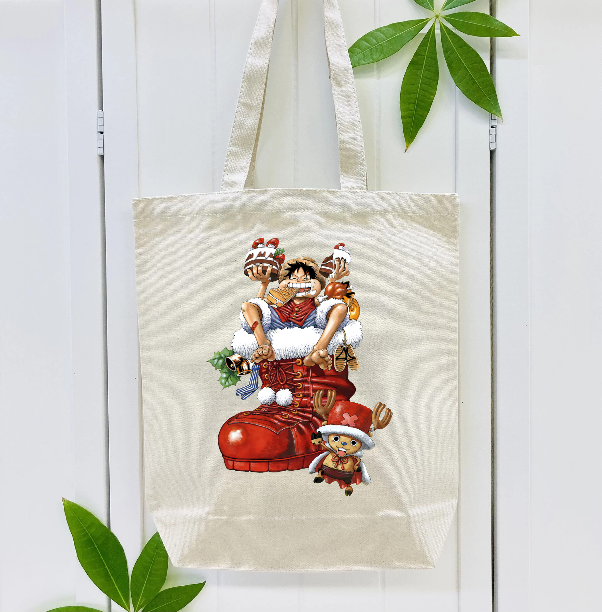 ワンピース モンキー・D・ルフィ ONE PIECE Monkey D. Luffy 縦型キャンバス生地手提げバッグ　トートバッグ