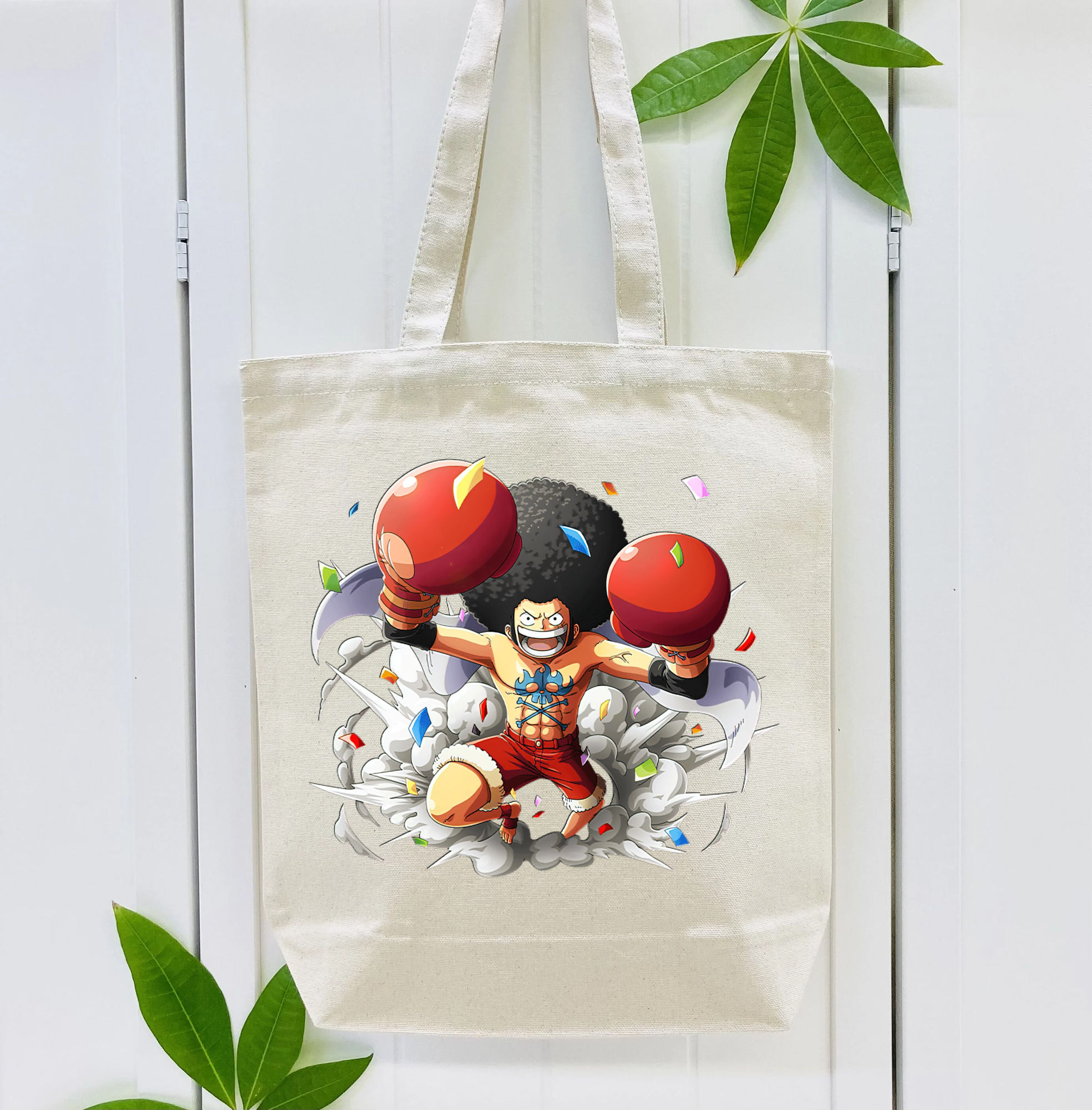 ワンピース モンキー・D・ルフィ ONE PIECE Monkey D. Luffy 縦型キャンバス生地手提げバッグ　トートバッグ