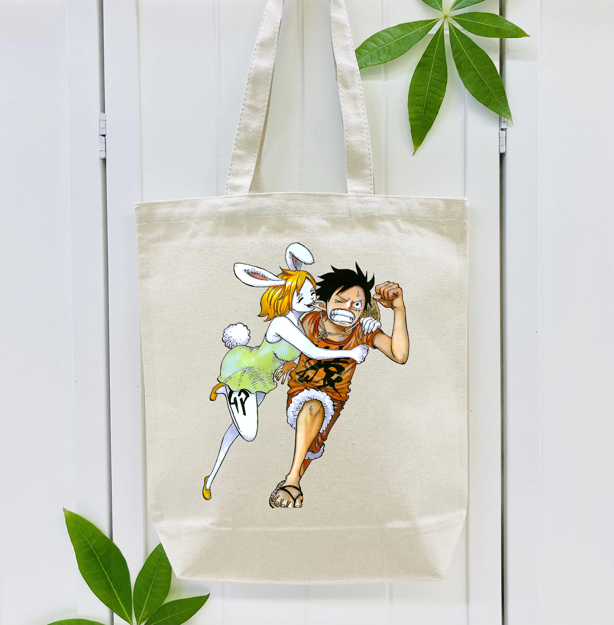 ワンピース モンキー・D・ルフィ ONE PIECE Monkey D. Luffy 縦型キャンバス生地手提げバッグ　トートバッグ