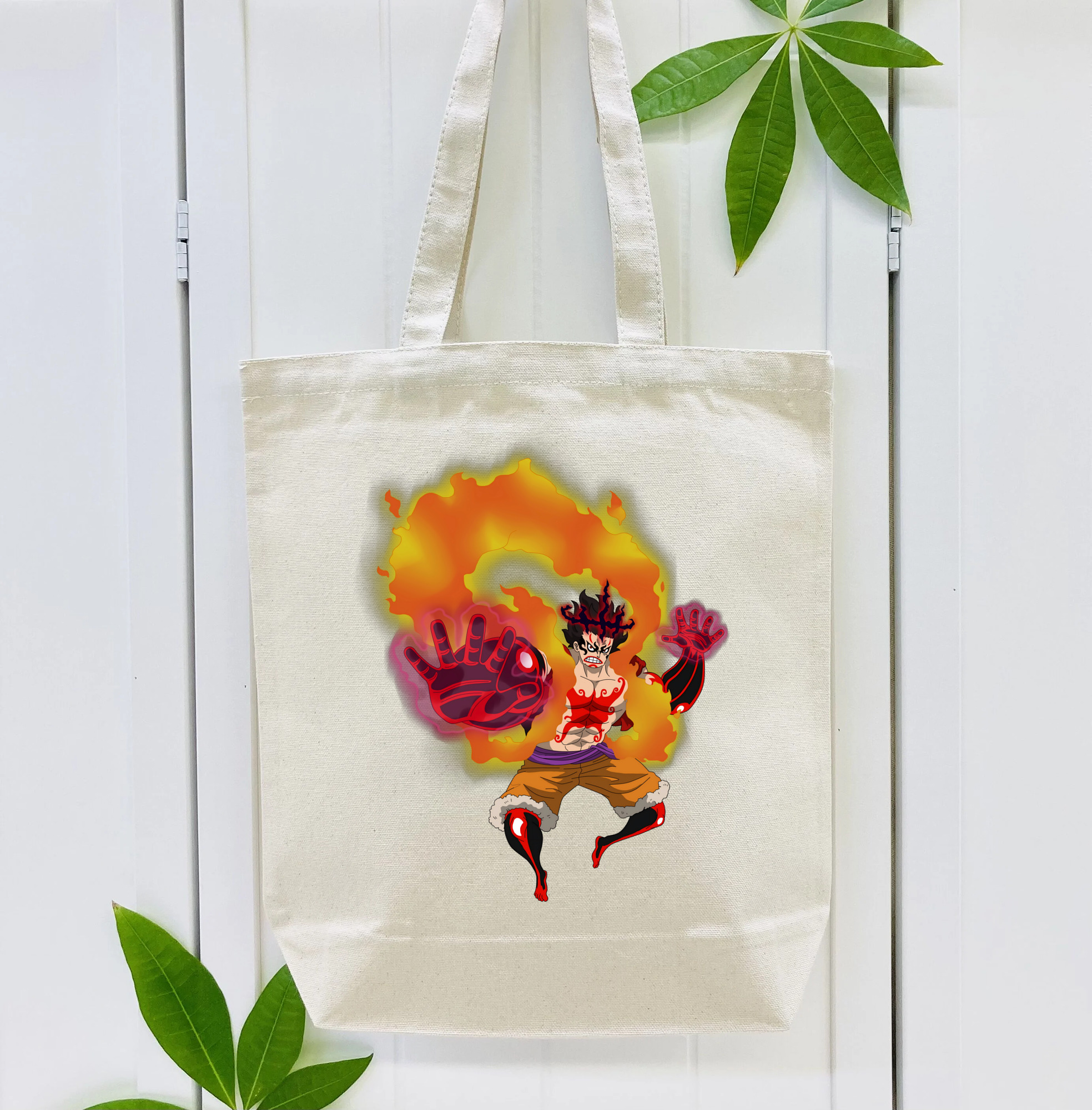 ワンピース モンキー・D・ルフィ ONE PIECE Monkey D. Luffy 縦型キャンバス生地手提げバッグ　トートバッグ
