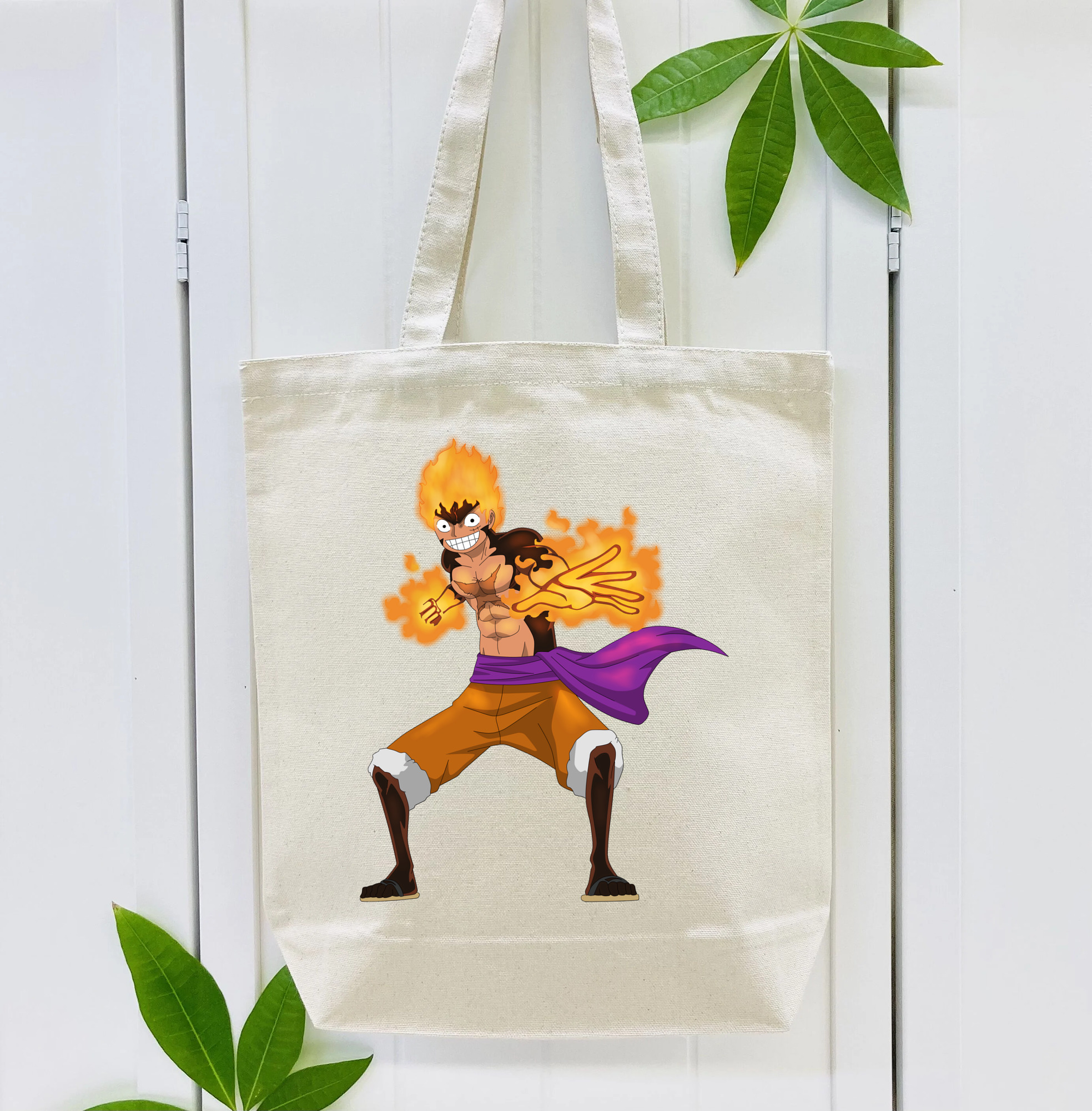 ワンピース モンキー・D・ルフィ ONE PIECE Monkey D. Luffy 縦型キャンバス生地手提げバッグ　トートバッグ