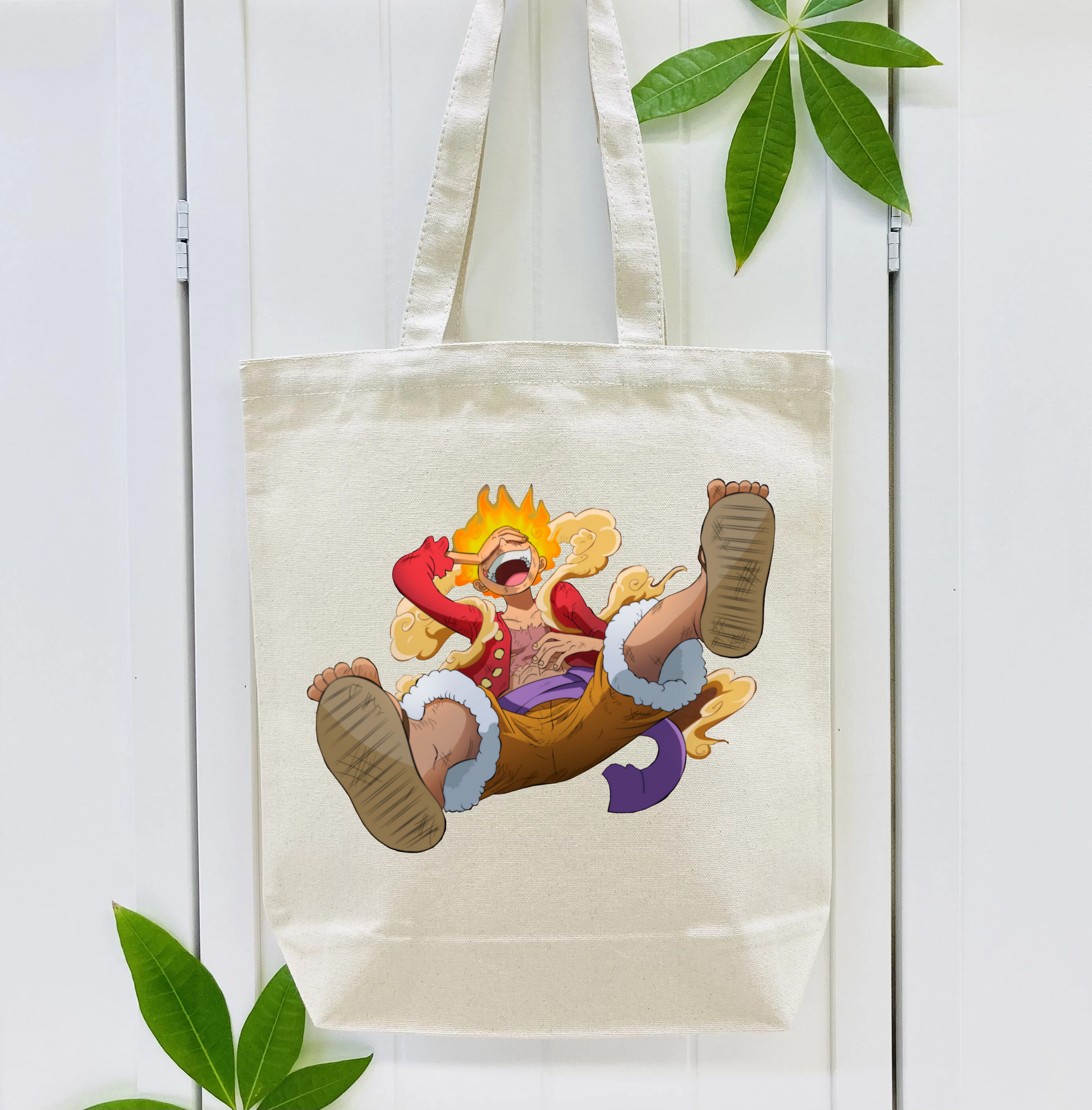 ワンピース モンキー・D・ルフィ ONE PIECE Monkey D. Luffy 縦型キャンバス生地手提げバッグ　トートバッグ