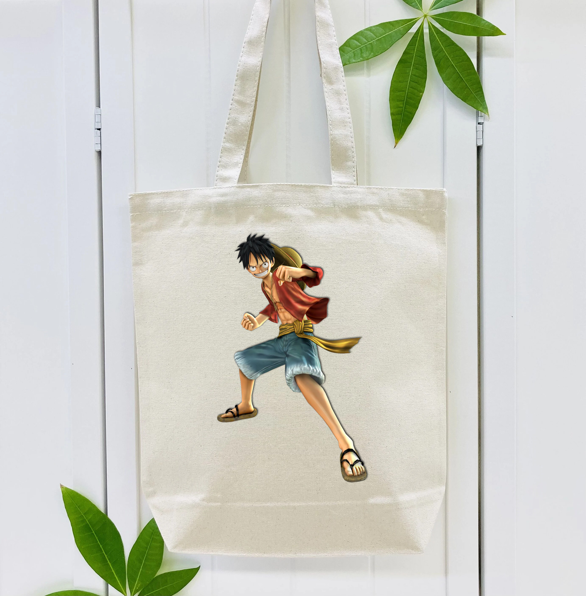 ワンピース モンキー・D・ルフィ ONE PIECE Monkey D. Luffy 縦型キャンバス生地手提げバッグ　トートバッグ