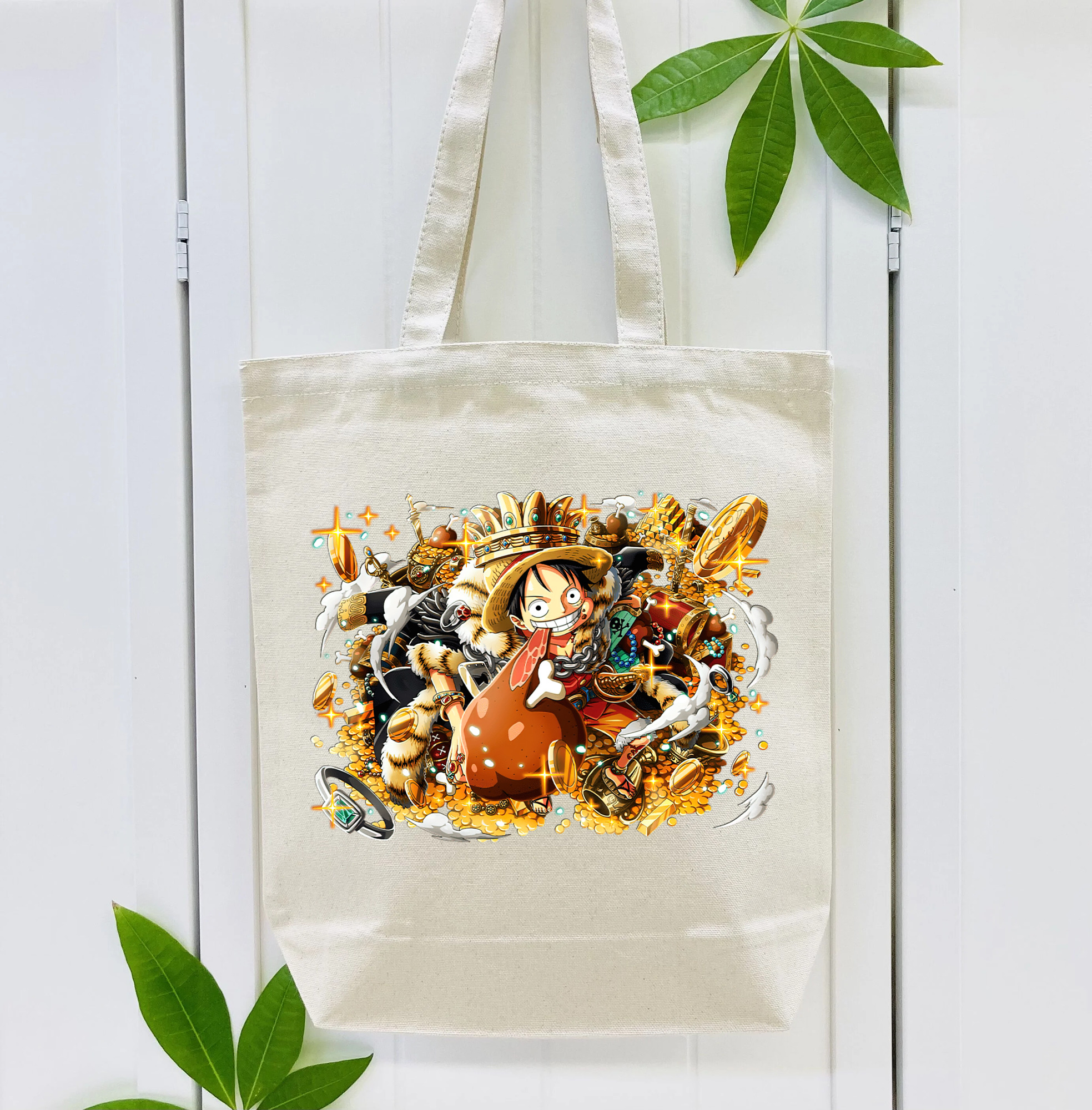 ワンピース モンキー・D・ルフィ ONE PIECE Monkey D. Luffy 縦型キャンバス生地手提げバッグ　トートバッグ