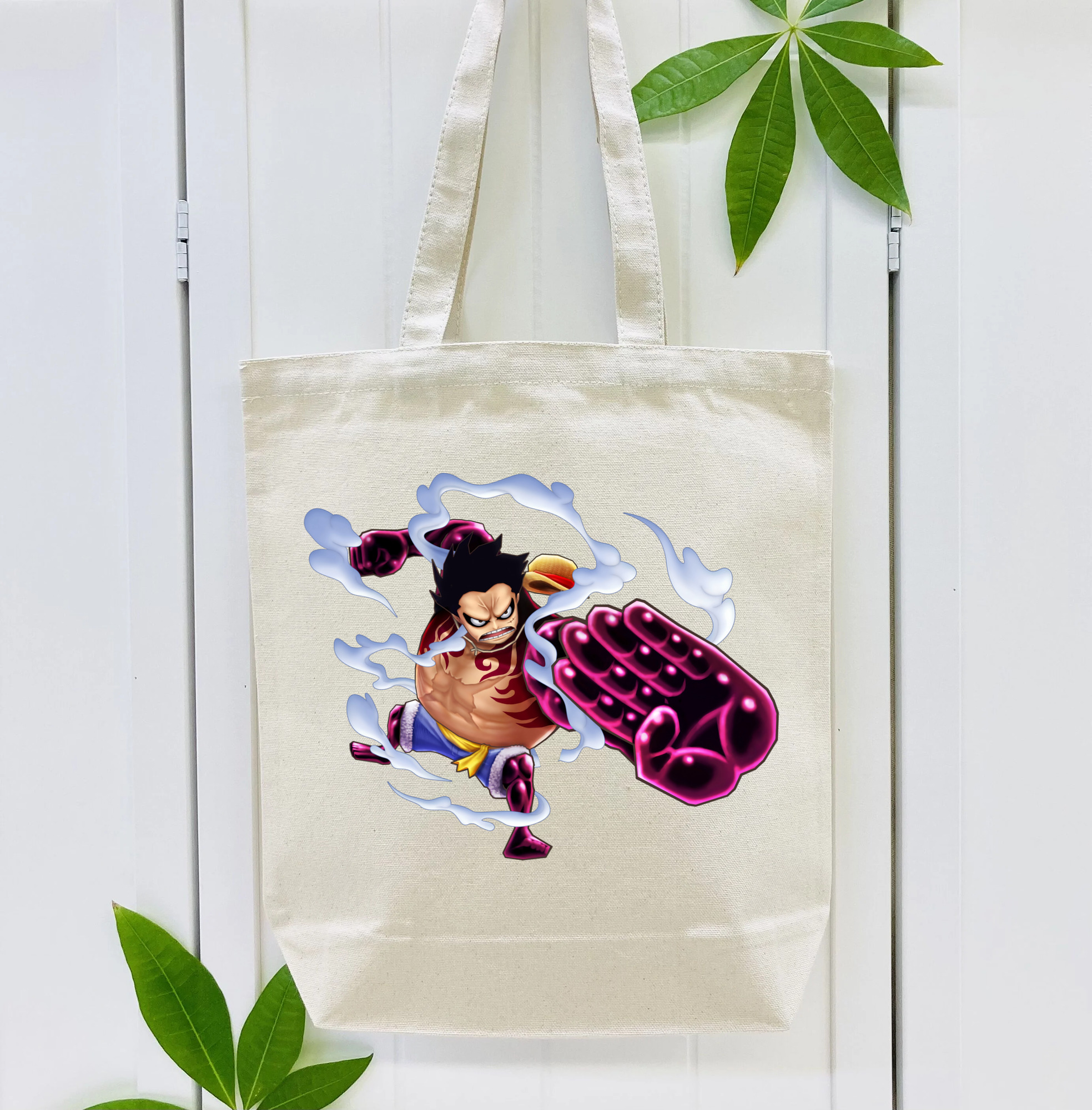 ワンピース モンキー・D・ルフィ ONE PIECE Monkey D. Luffy 縦型キャンバス生地手提げバッグ　トートバッグ