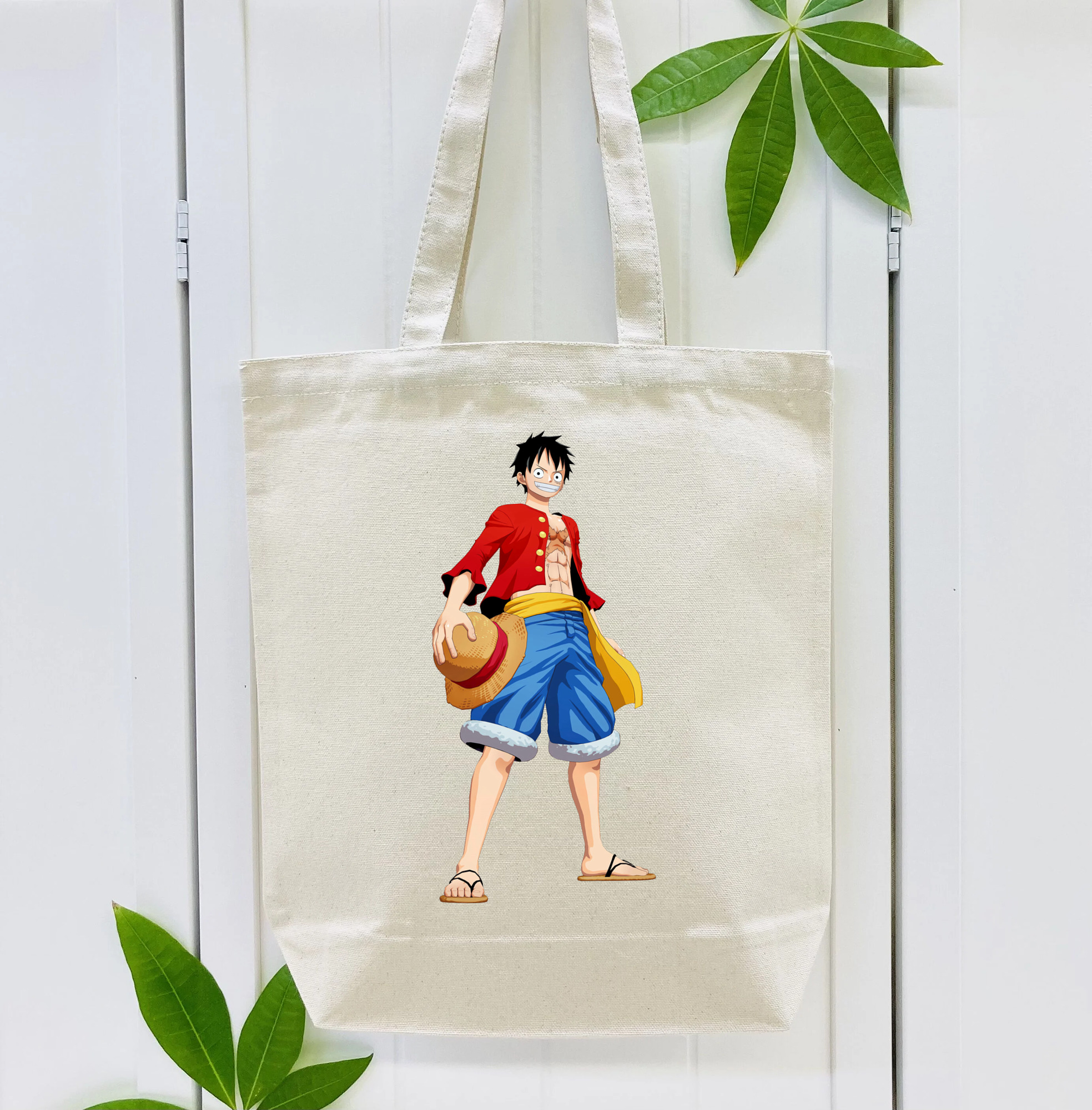 ワンピース モンキー・D・ルフィ ONE PIECE Monkey D. Luffy 縦型キャンバス生地手提げバッグ　トートバッグ