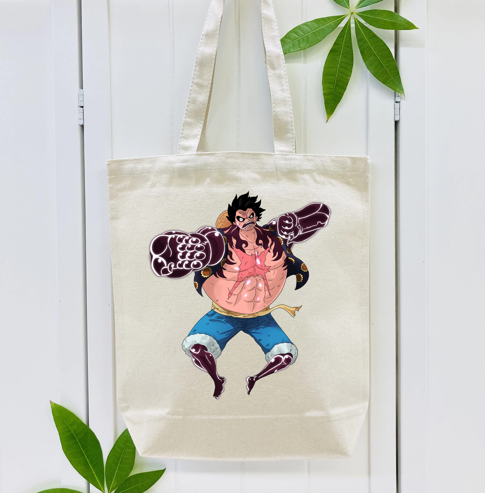 ワンピース モンキー・D・ルフィ ONE PIECE Monkey D. Luffy 縦型キャンバス生地手提げバッグ　トートバッグ