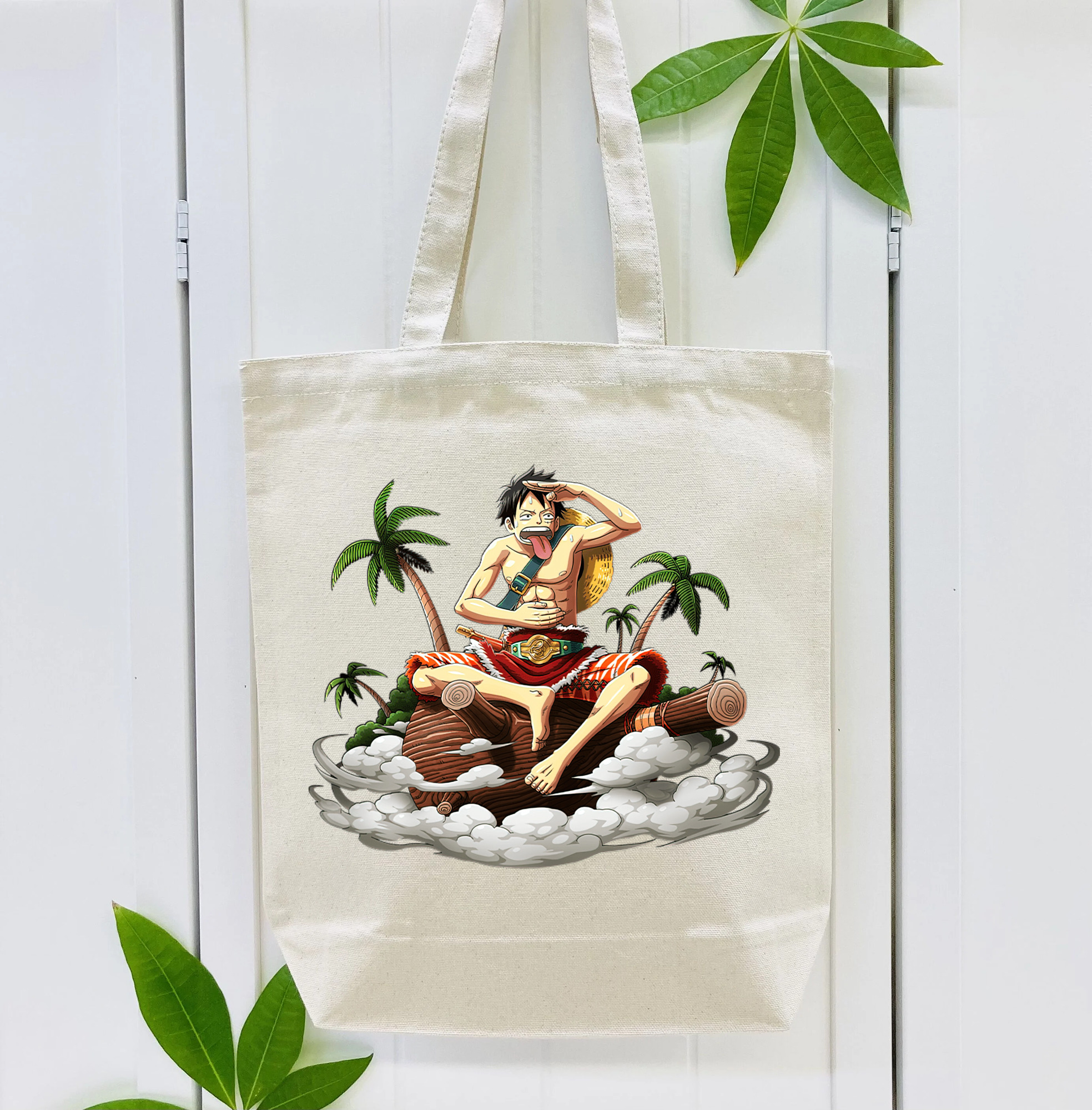 ワンピース モンキー・D・ルフィ ONE PIECE Monkey D. Luffy 縦型キャンバス生地手提げバッグ　トートバッグ