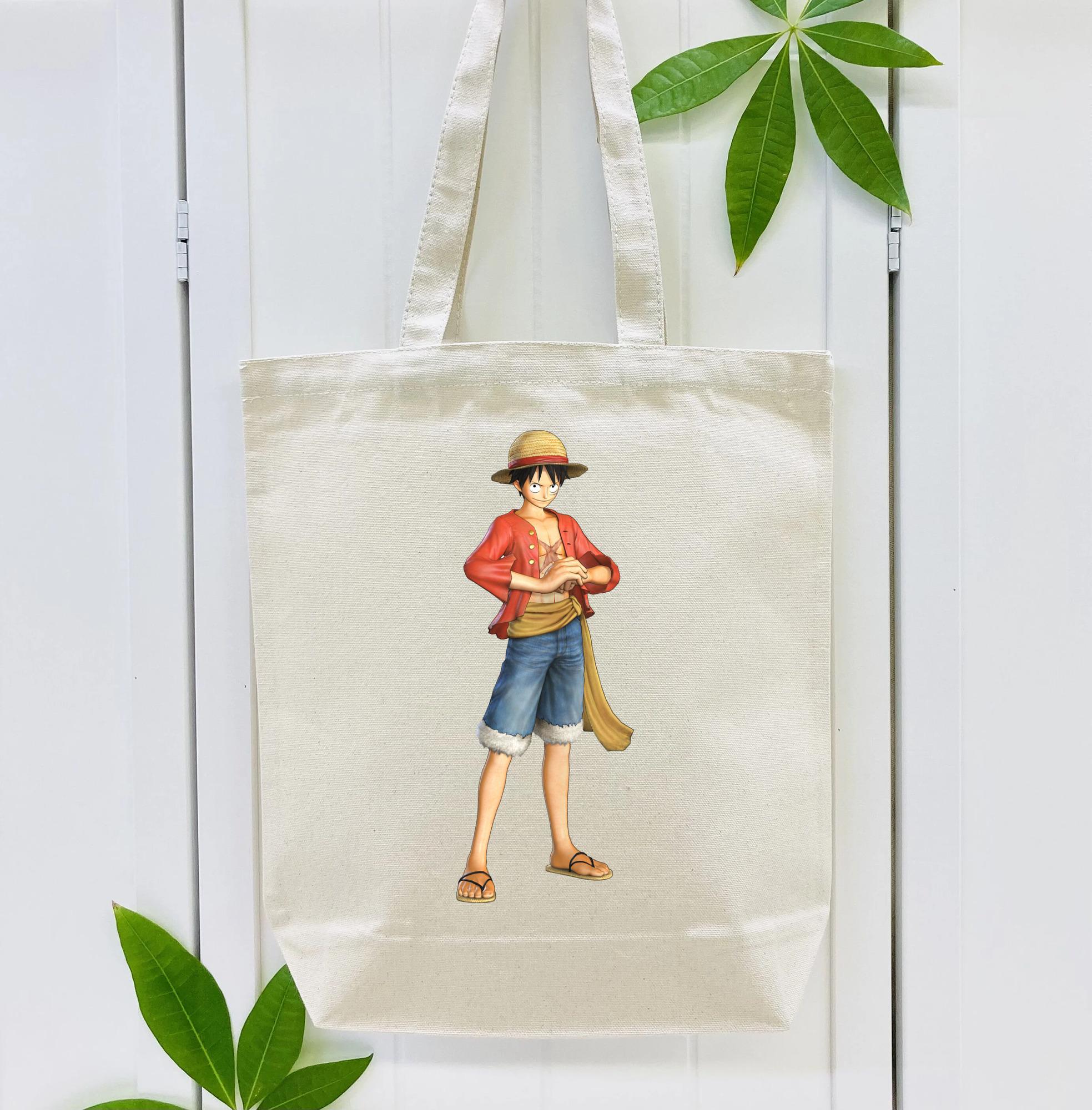 ワンピース モンキー・D・ルフィ ONE PIECE Monkey D. Luffy 縦型キャンバス生地手提げバッグ　トートバッグ
