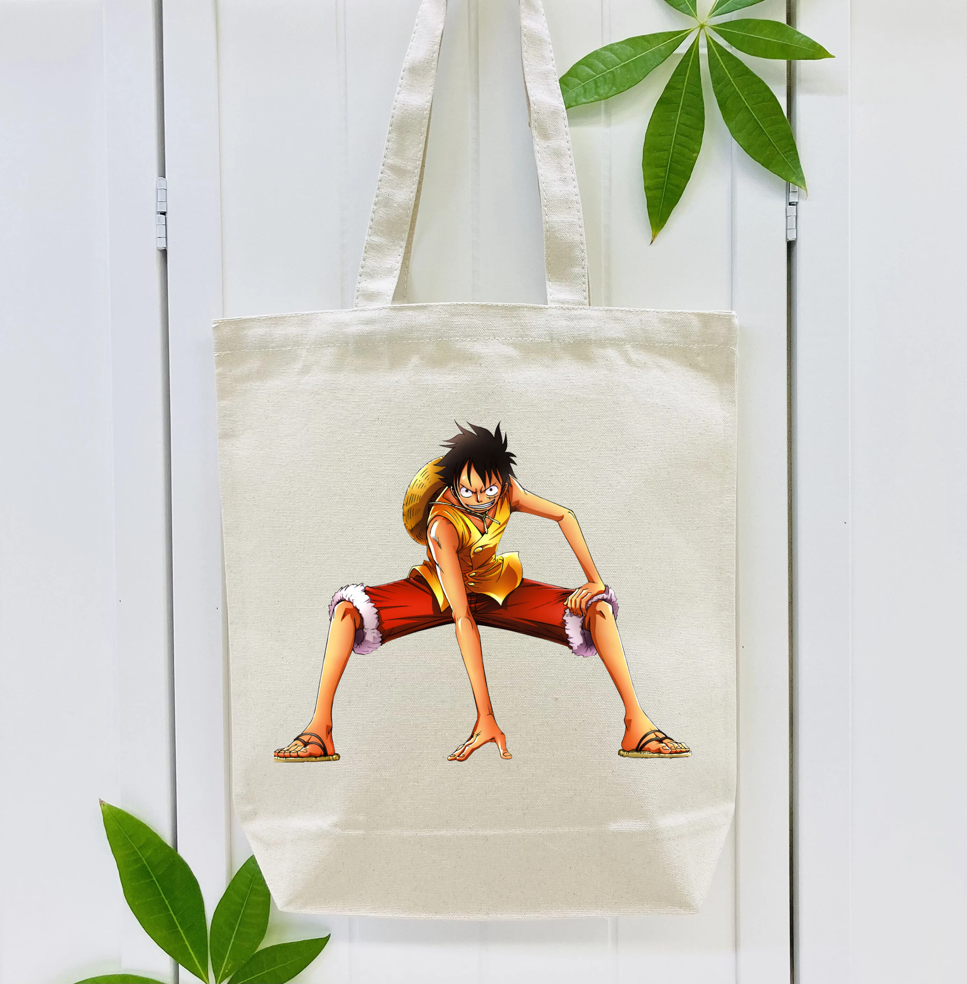 ワンピース モンキー・D・ルフィ ONE PIECE Monkey D. Luffy 縦型キャンバス生地手提げバッグ　トートバッグ
