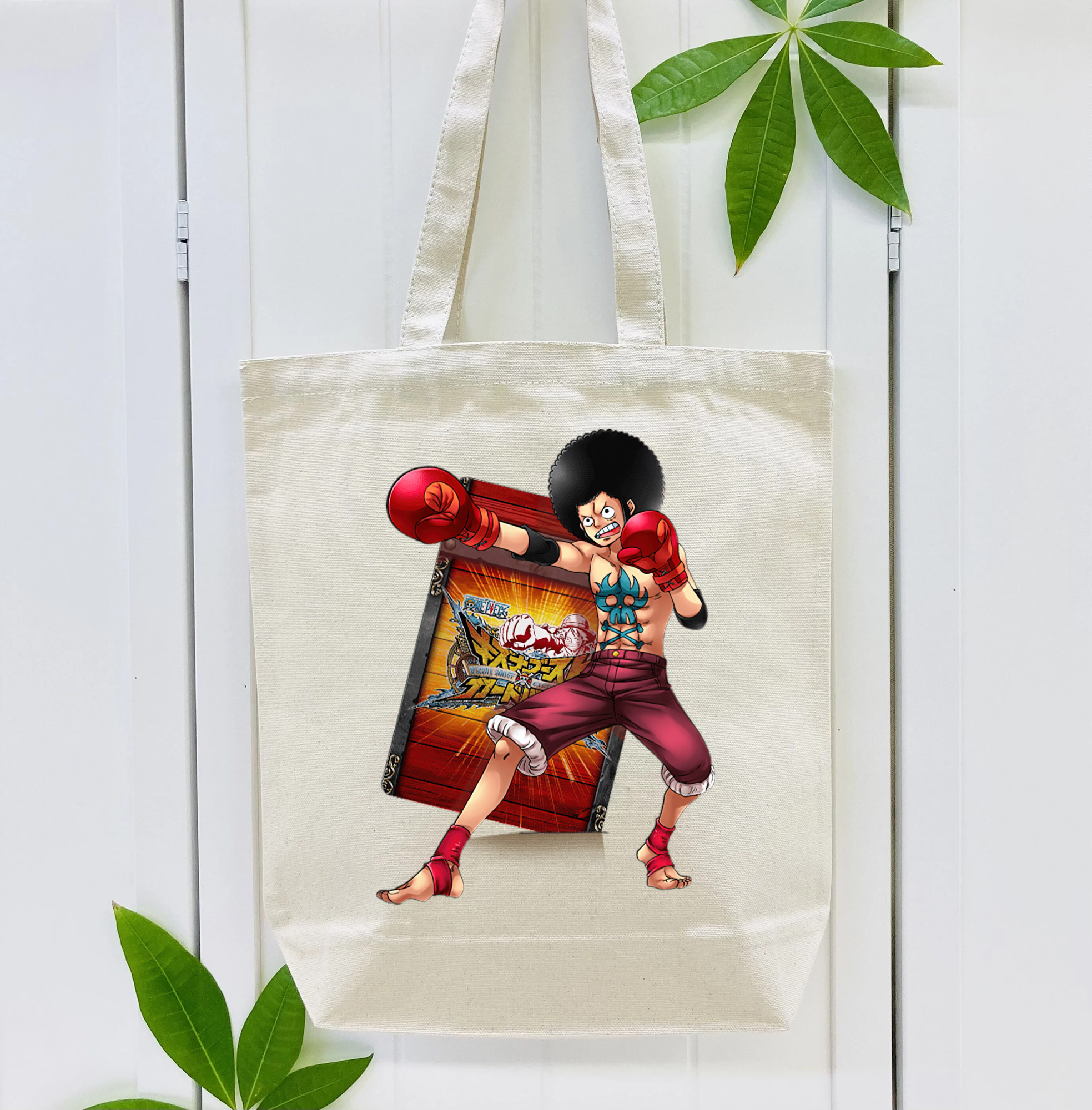 ワンピース モンキー・D・ルフィ ONE PIECE Monkey D. Luffy 縦型キャンバス生地手提げバッグ　トートバッグ