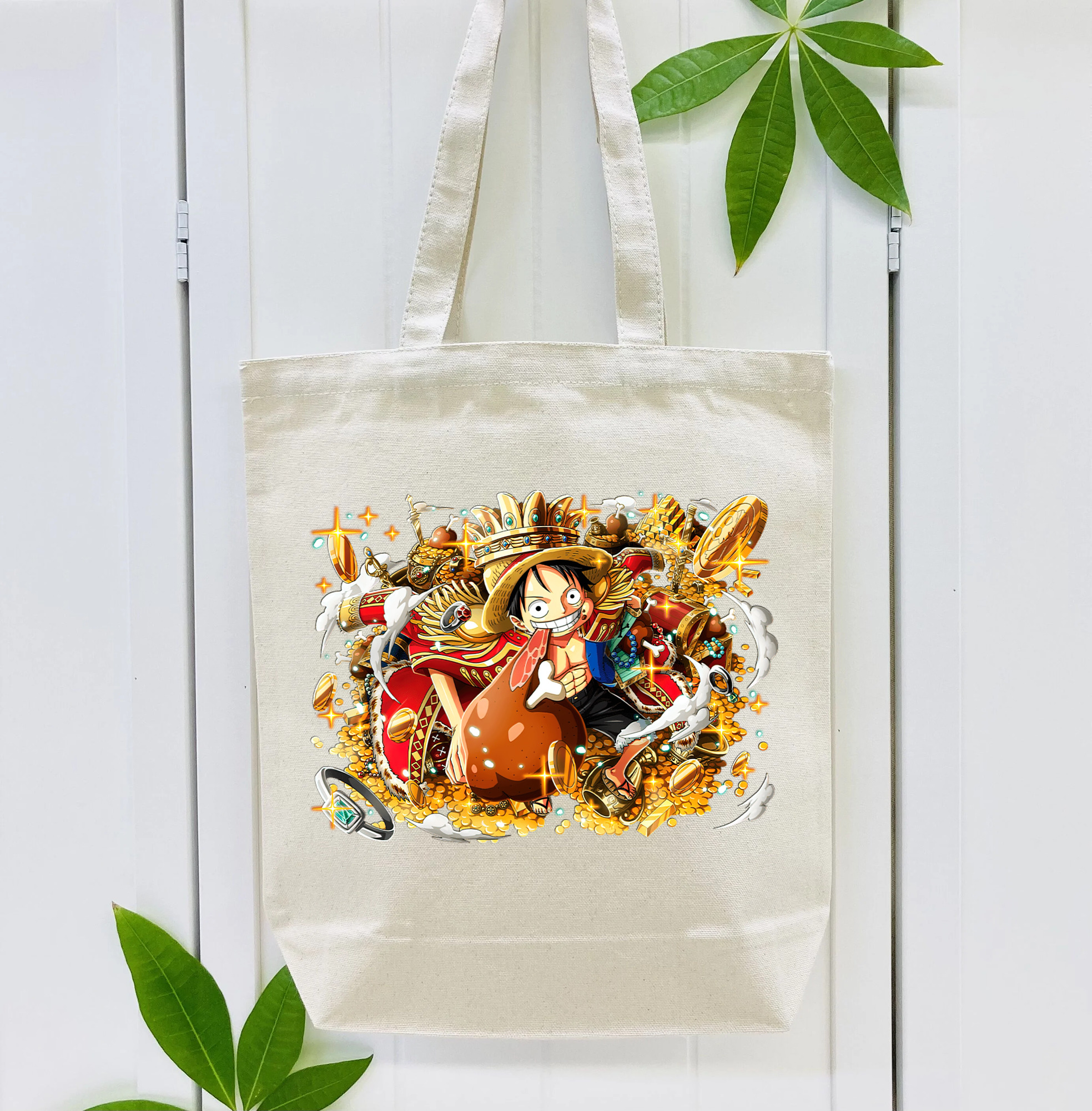 ワンピース モンキー・D・ルフィ ONE PIECE Monkey D. Luffy 縦型キャンバス生地手提げバッグ　トートバッグ