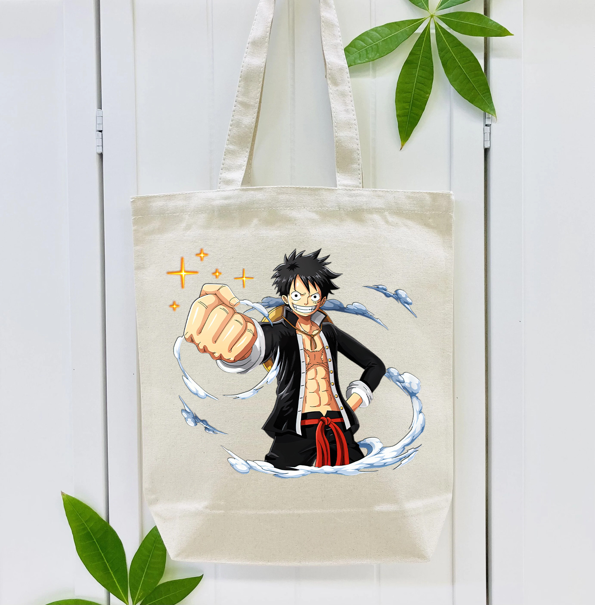 ワンピース モンキー・D・ルフィ ONE PIECE Monkey D. Luffy 縦型キャンバス生地手提げバッグ　トートバッグ