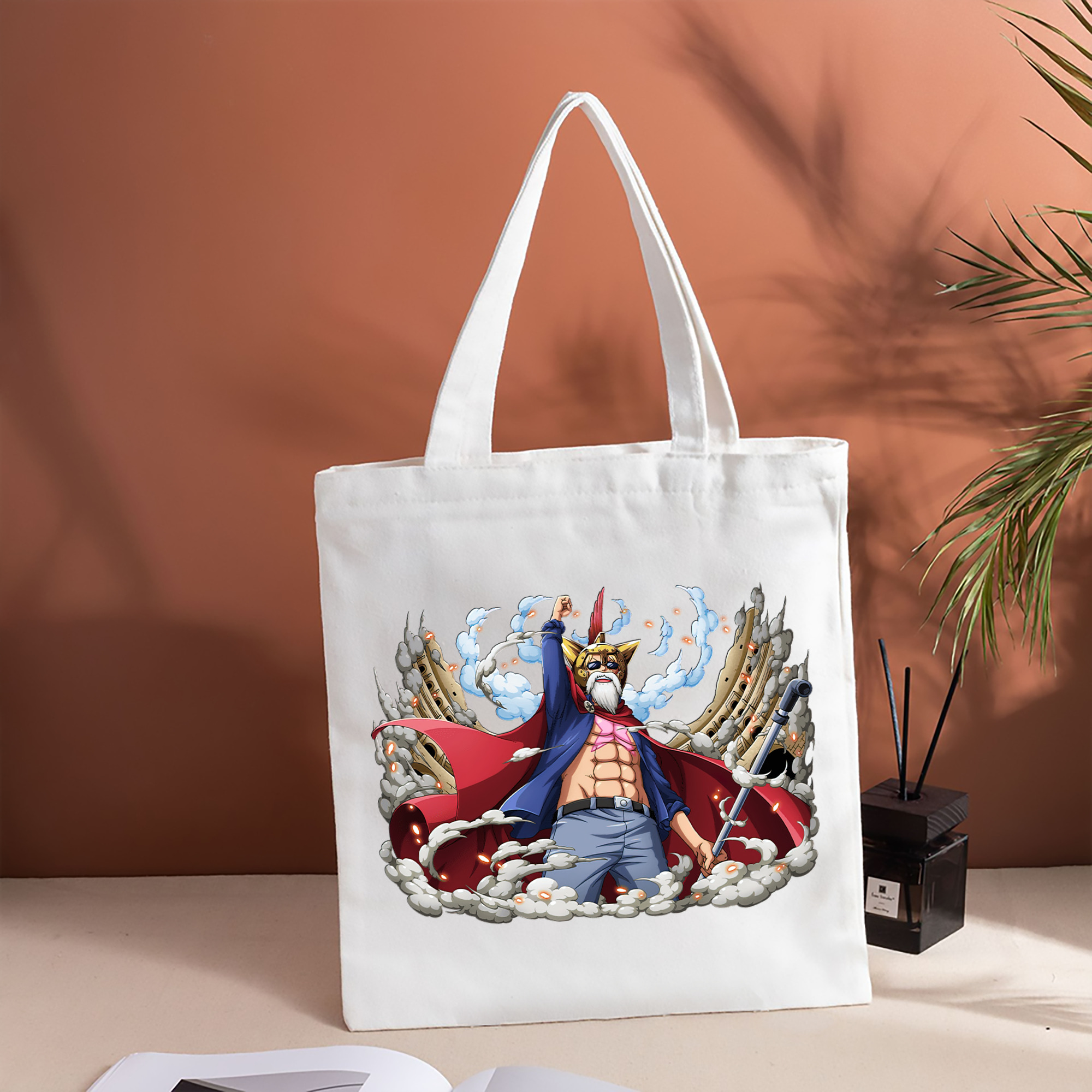 ワンピース モンキー・D・ルフィ ONE PIECE Monkey D. Luffy 縦型キャンバス生地手提げバッグ　トートバッグ
