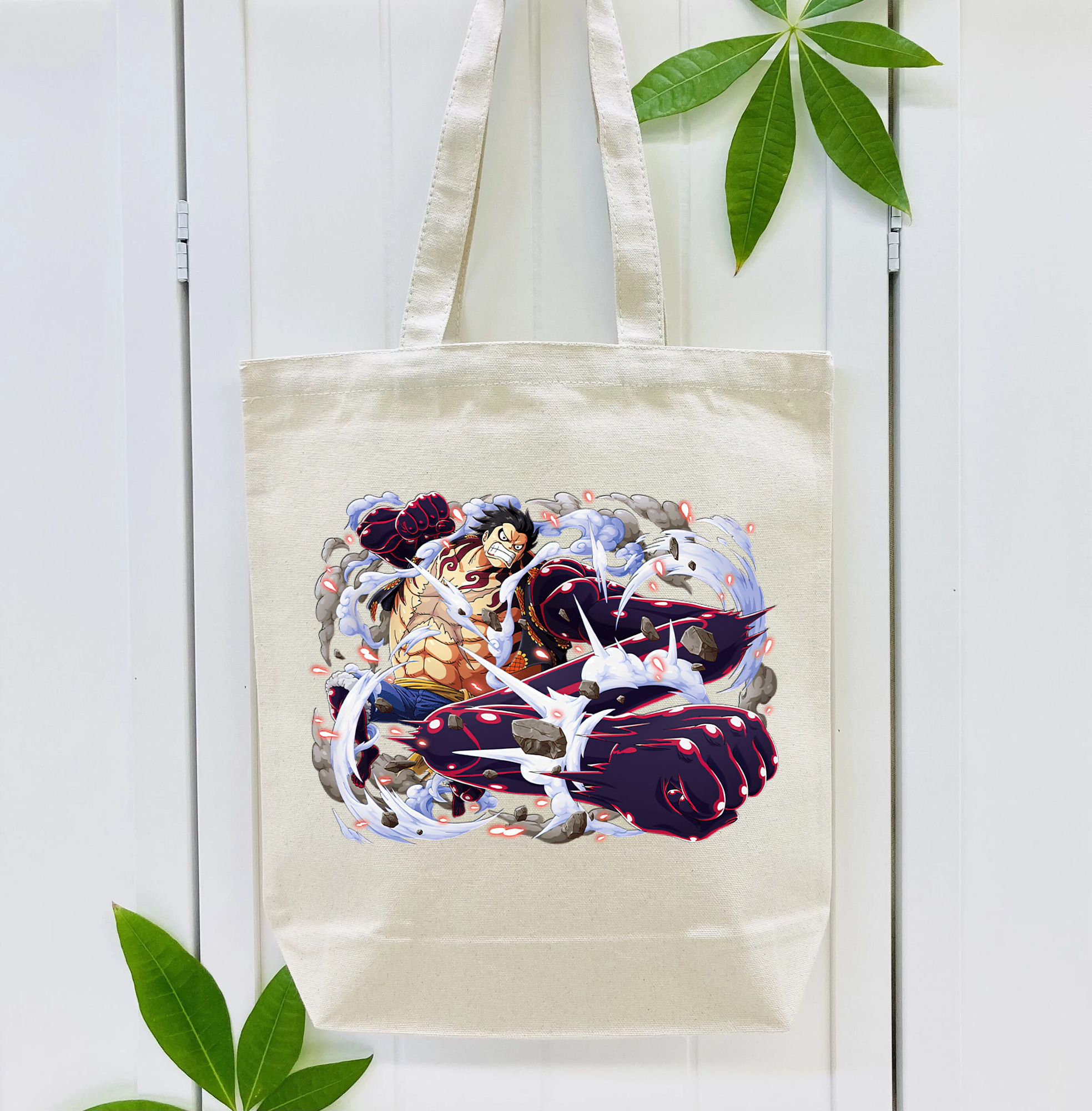 ワンピース モンキー・D・ルフィ ONE PIECE Monkey D. Luffy 縦型キャンバス生地手提げバッグ　トートバッグ