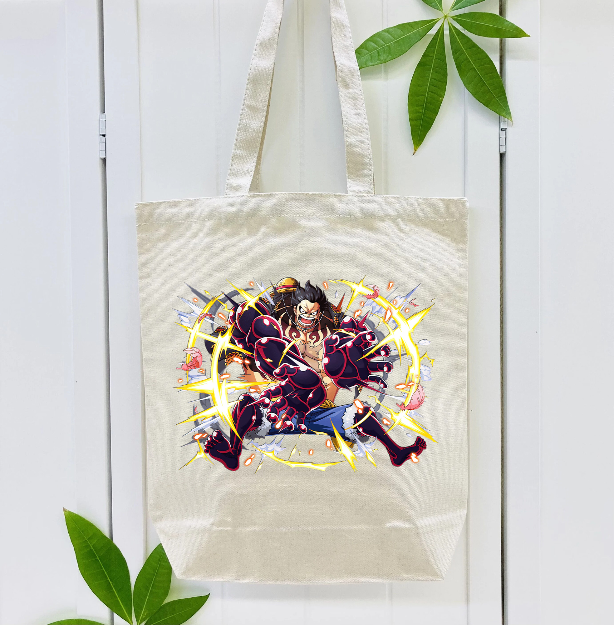 ワンピース モンキー・D・ルフィ ONE PIECE Monkey D. Luffy 縦型キャンバス生地手提げバッグ　トートバッグ