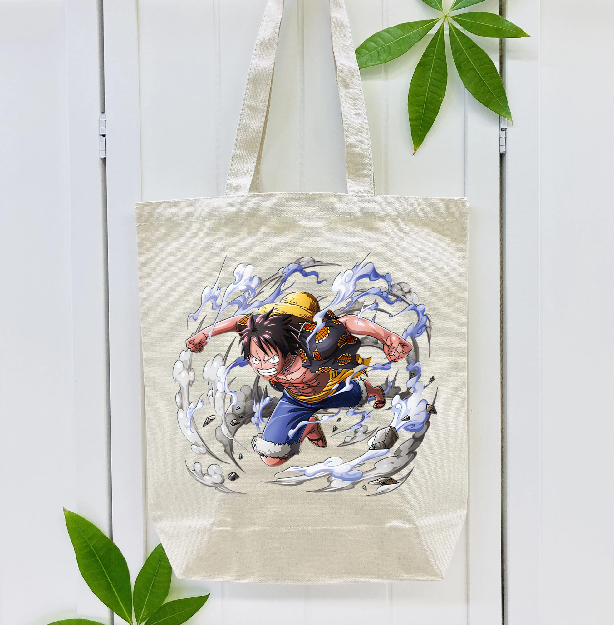 ワンピース モンキー・D・ルフィ ONE PIECE Monkey D. Luffy 縦型キャンバス生地手提げバッグ　トートバッグ