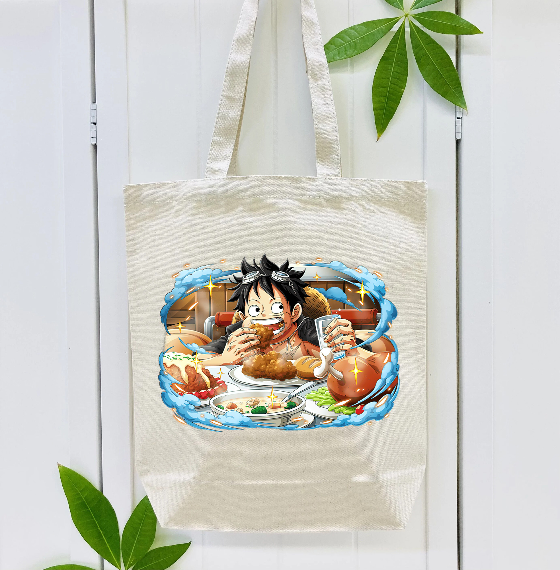 ワンピース モンキー・D・ルフィ ONE PIECE Monkey D. Luffy 縦型キャンバス生地手提げバッグ　トートバッグ