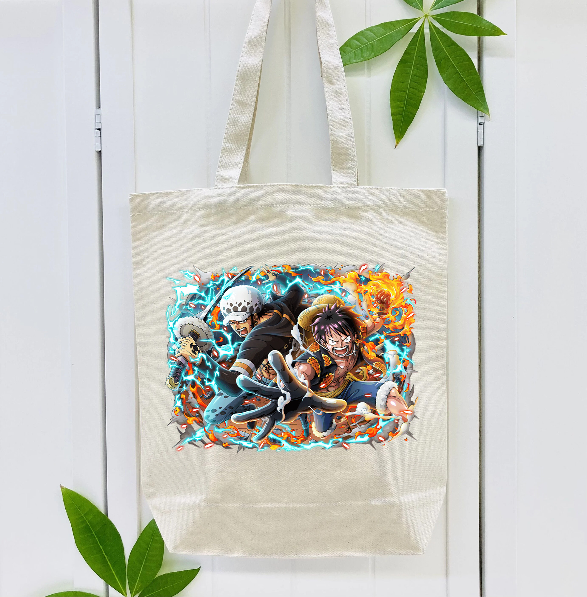 ワンピース モンキー・D・ルフィ ONE PIECE Monkey D. Luffy 縦型キャンバス生地手提げバッグ　トートバッグ