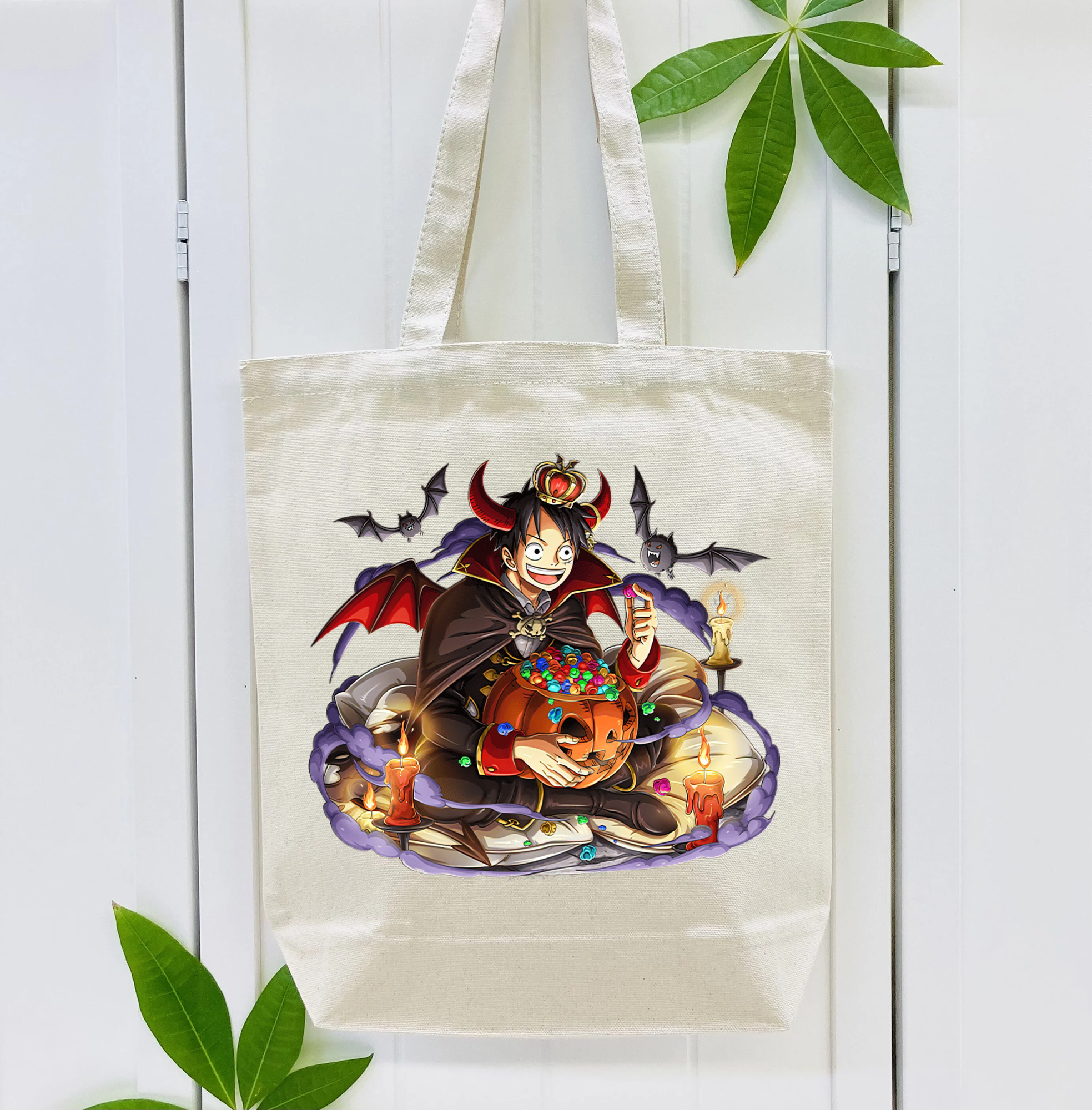 ワンピース モンキー・D・ルフィ ONE PIECE Monkey D. Luffy 縦型キャンバス生地手提げバッグ　トートバッグ