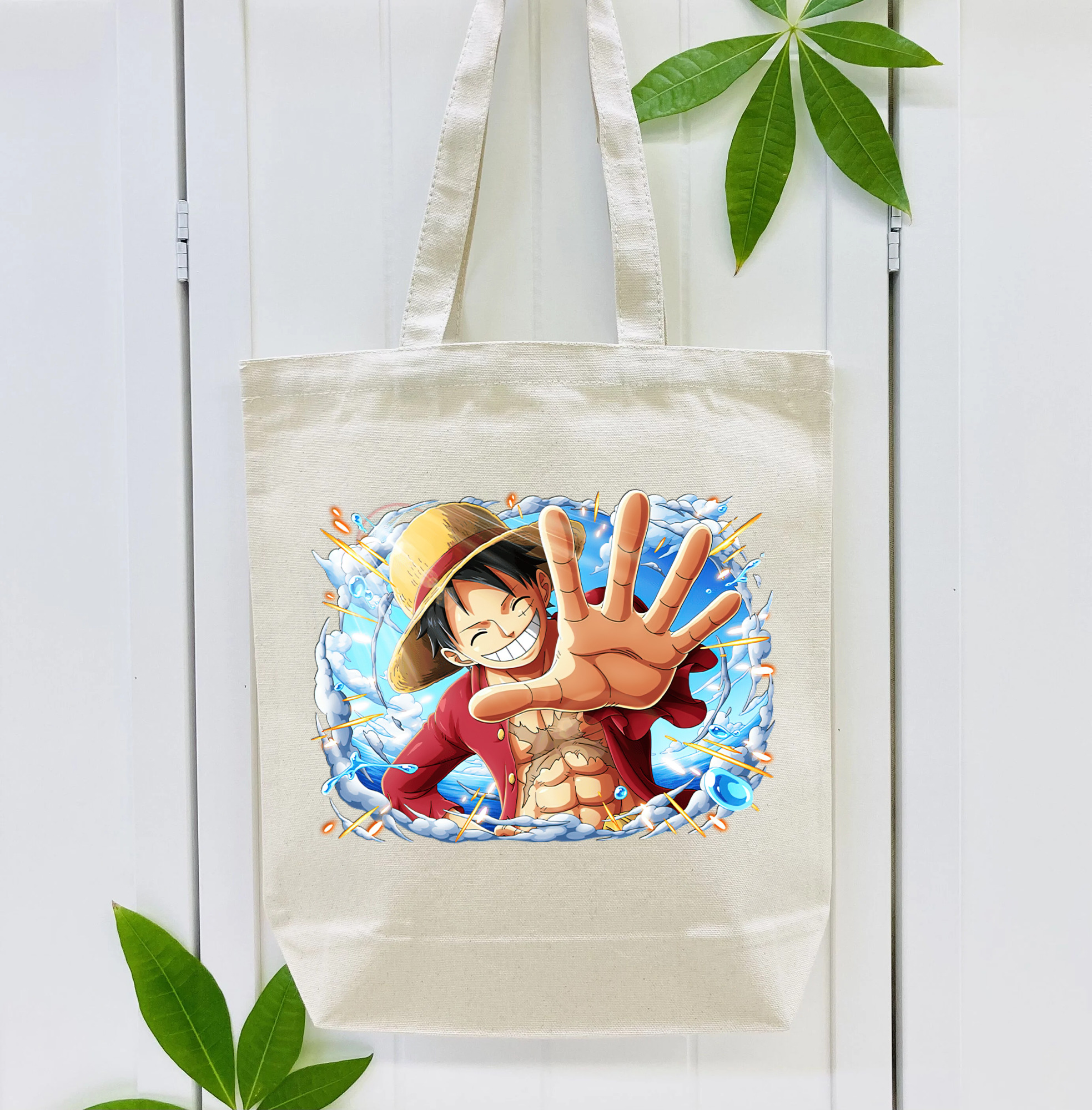 ワンピース モンキー・D・ルフィ ONE PIECE Monkey D. Luffy 縦型キャンバス生地手提げバッグ　トートバッグ