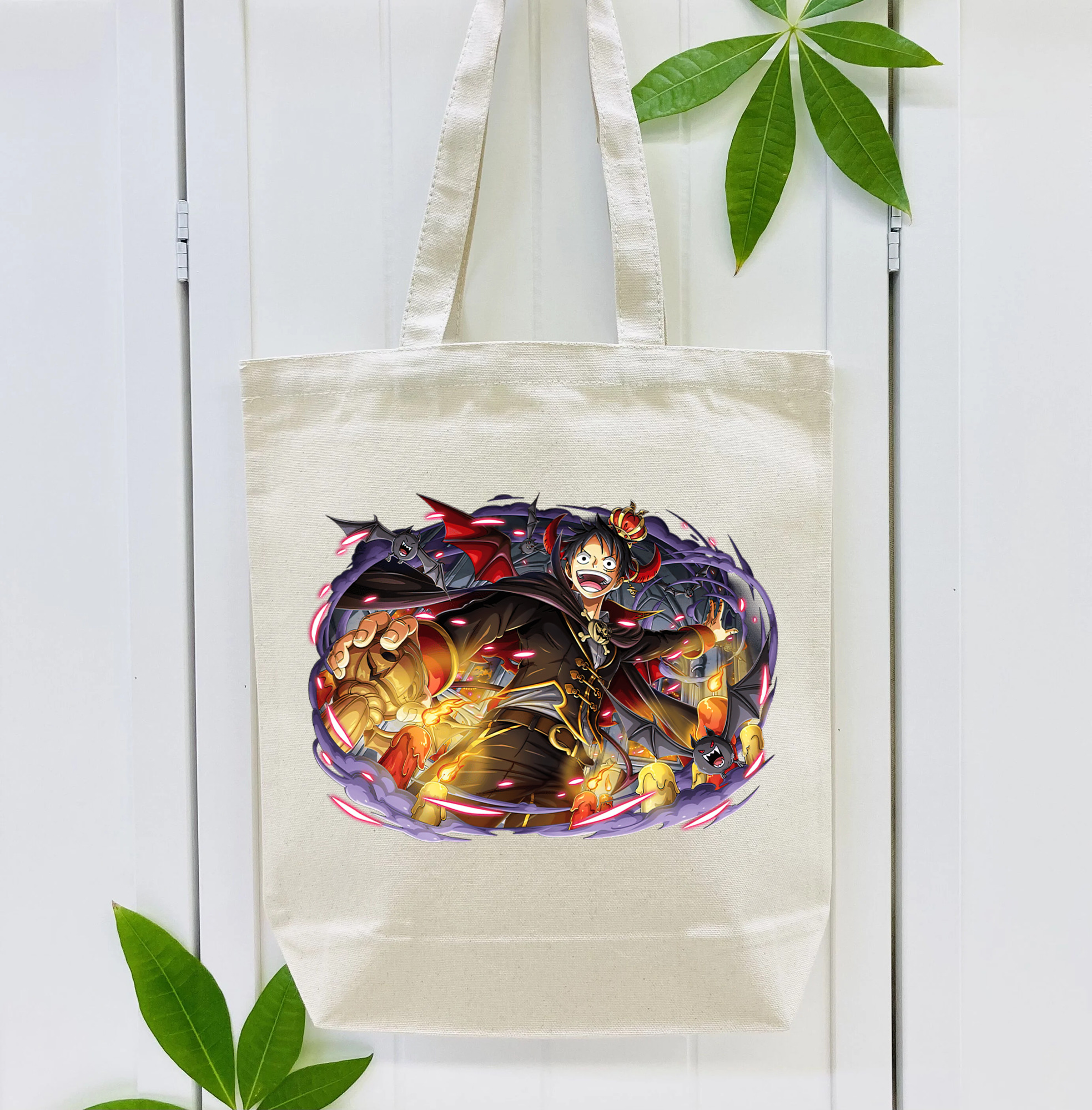 ワンピース モンキー・D・ルフィ ONE PIECE Monkey D. Luffy 縦型キャンバス生地手提げバッグ　トートバッグ